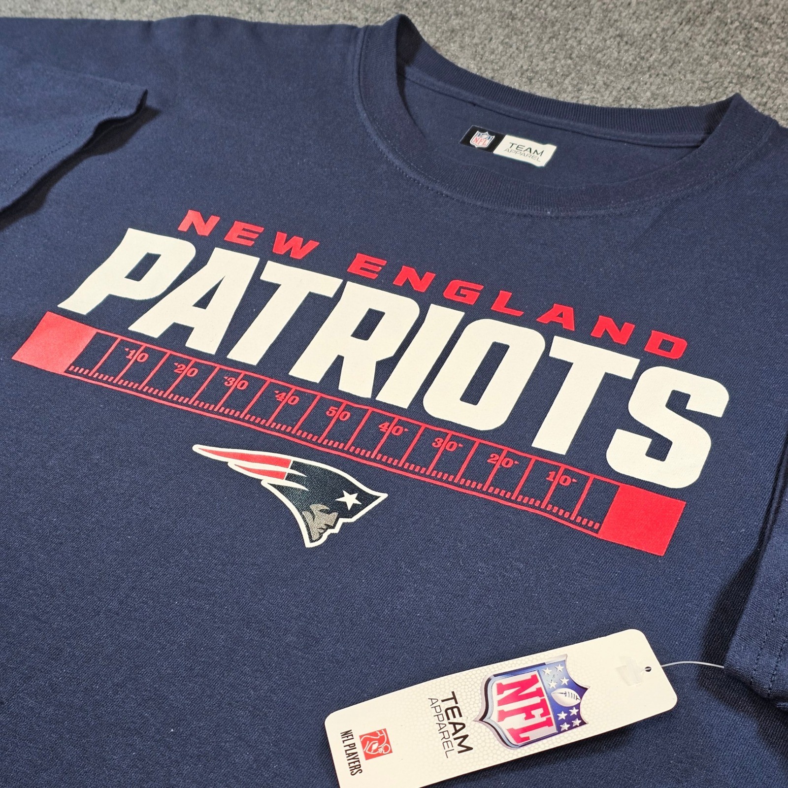 NFL Team Apparel New England Patriots Mens 3XL Navy Blue Graphic Tee New NFL
