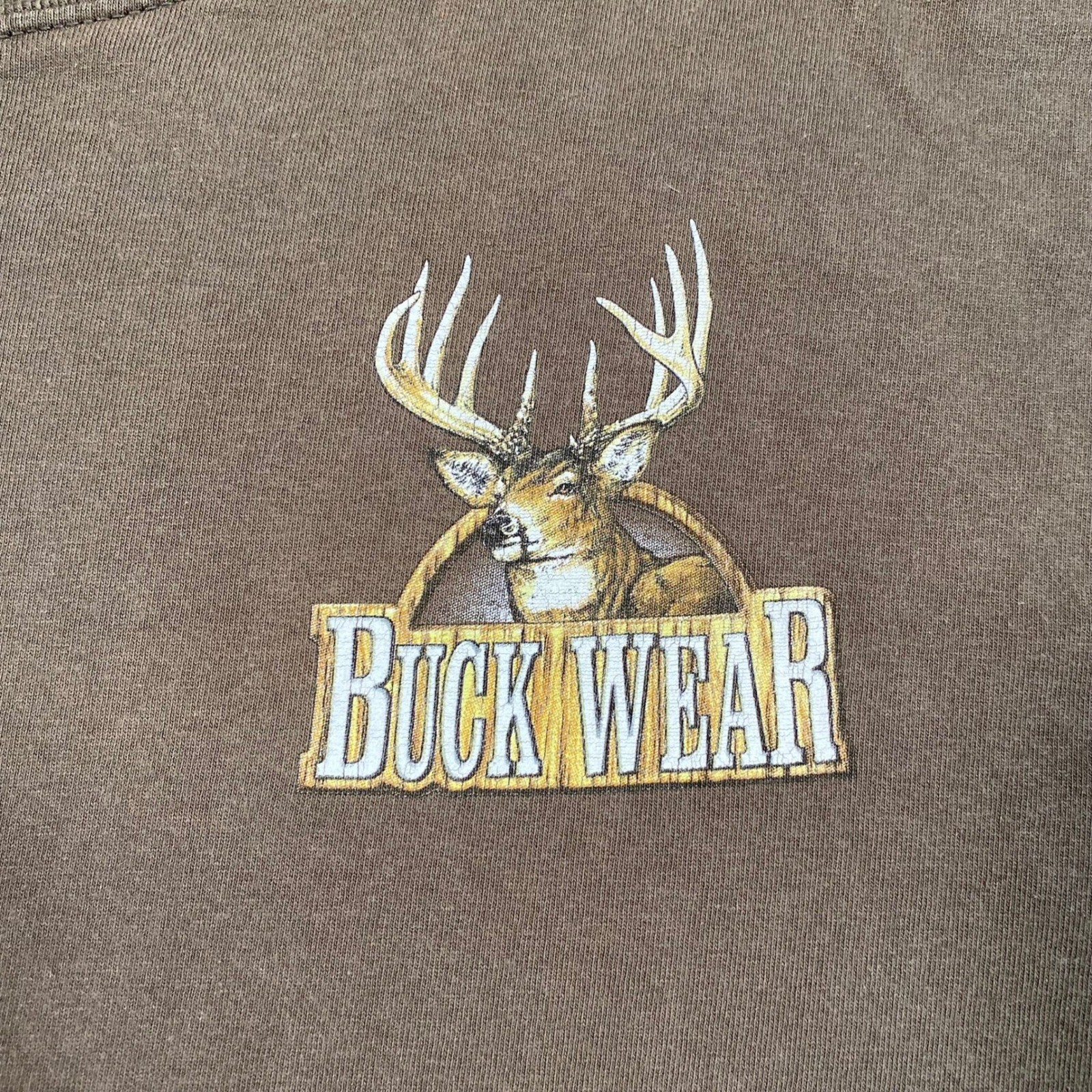 Buck Wear Mens Brown Hunting Graphic T-Shirt Guilty Animals XL Humor Tee