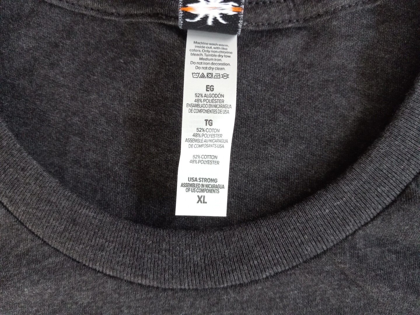 Humants Men&rsquo;s XL Workwear /Outdoor Jersey Pocket Tee Dark Gray heather Cotton