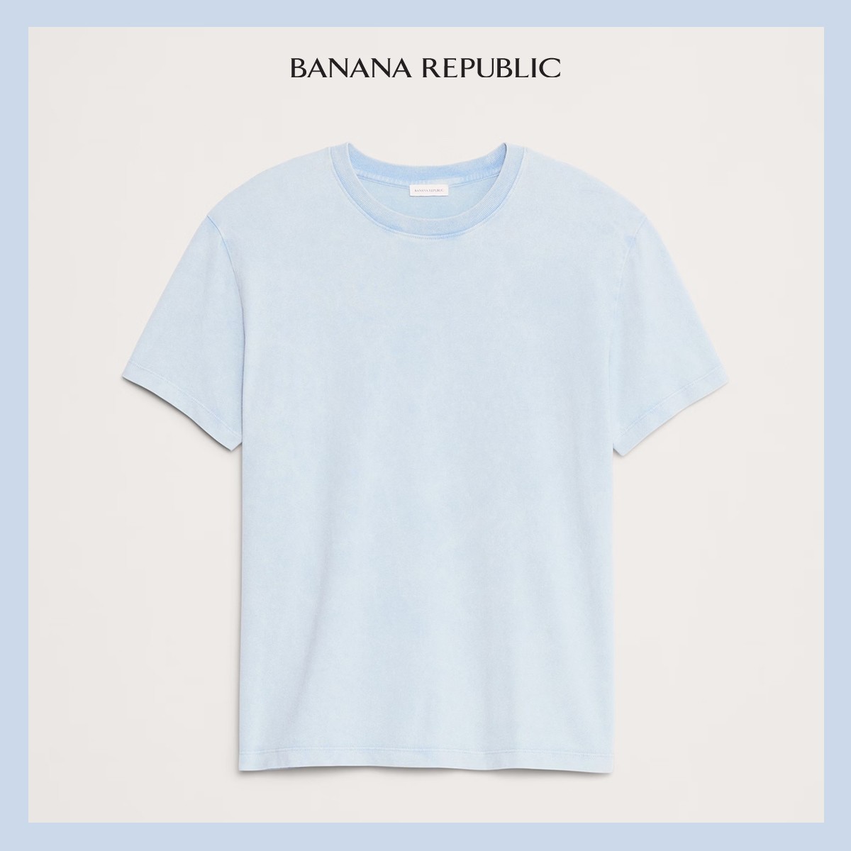 NWT – Banana Republic Men&rsquo;s Blue Boxy Sun-Washed Cotton Crew-Neck T-Shirt L $50