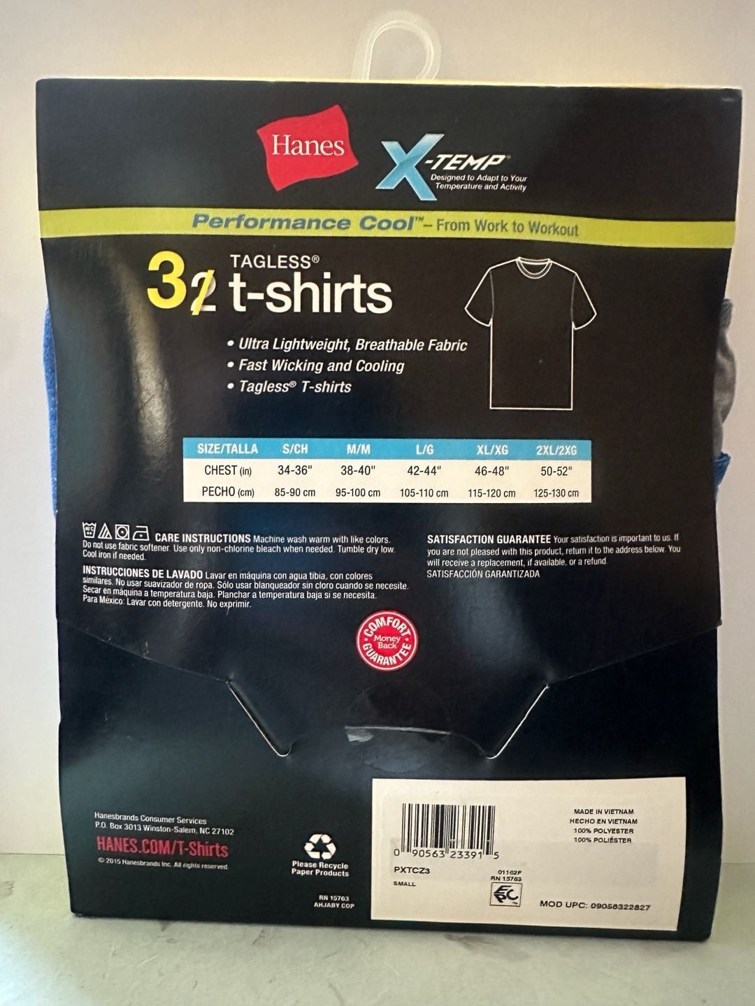Hanes Men&rsquo;s X-Temp Performance Cool Tagless T-Shirts, Size: S, 3+1 Pack