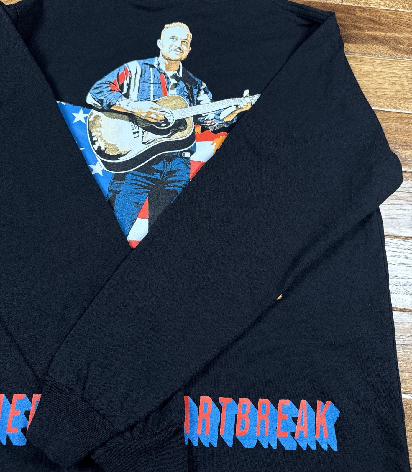 Zach Bryan American Heartbreak Tour Shirt Long Sleeve Black Small
