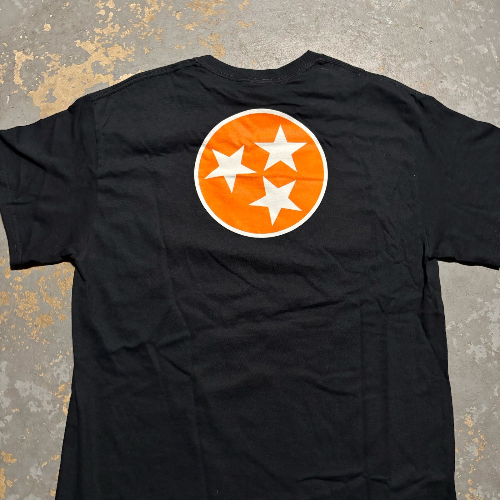 Tennessee Shirt Adult Medium Black Orange T-Shirt Short Sleeve Double Sided Vols