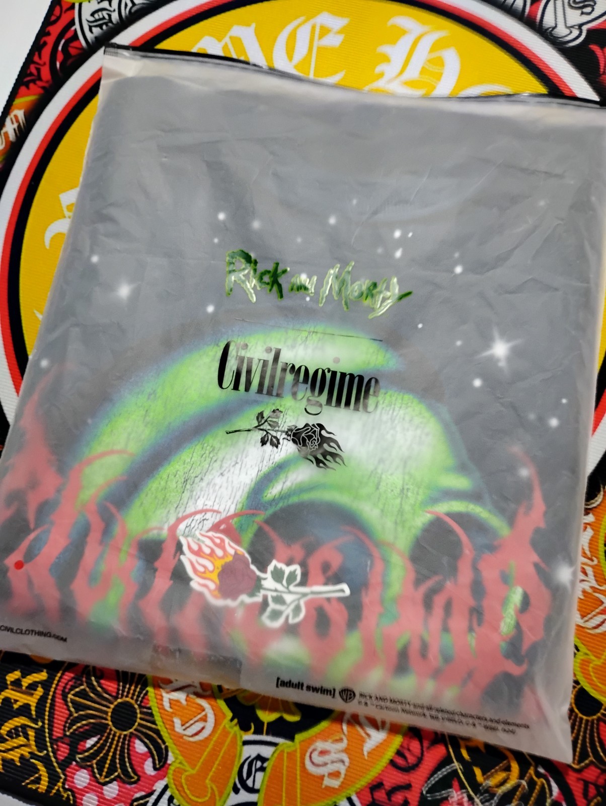 Civil Regime Rick and Morty Oversized T-Shirt Black, Size XXL New With Tags