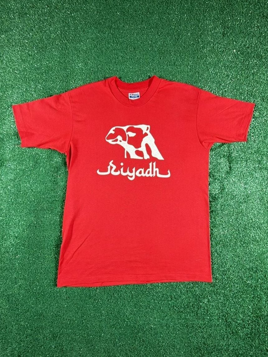 Vintage 80s Hanes Fifty-Fifty Riyadh camel Graphic T-Shirt