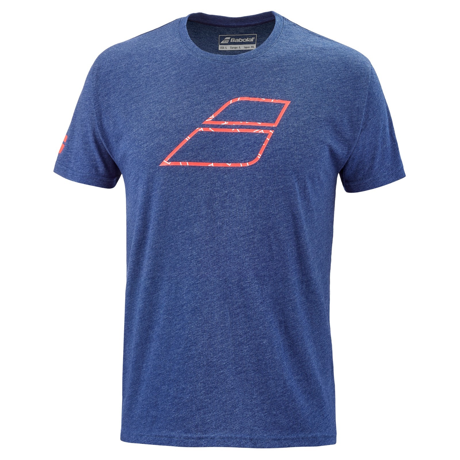 Babolat Men&rsquo;s Exercise Big Flag Tee – Estate Blue Heather