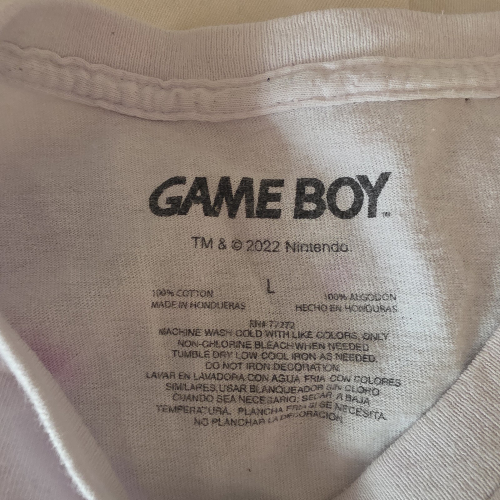 Nintendo Gameboy T-Shirt 1989 Gameboy Drawing Image Tie Dyed Large
