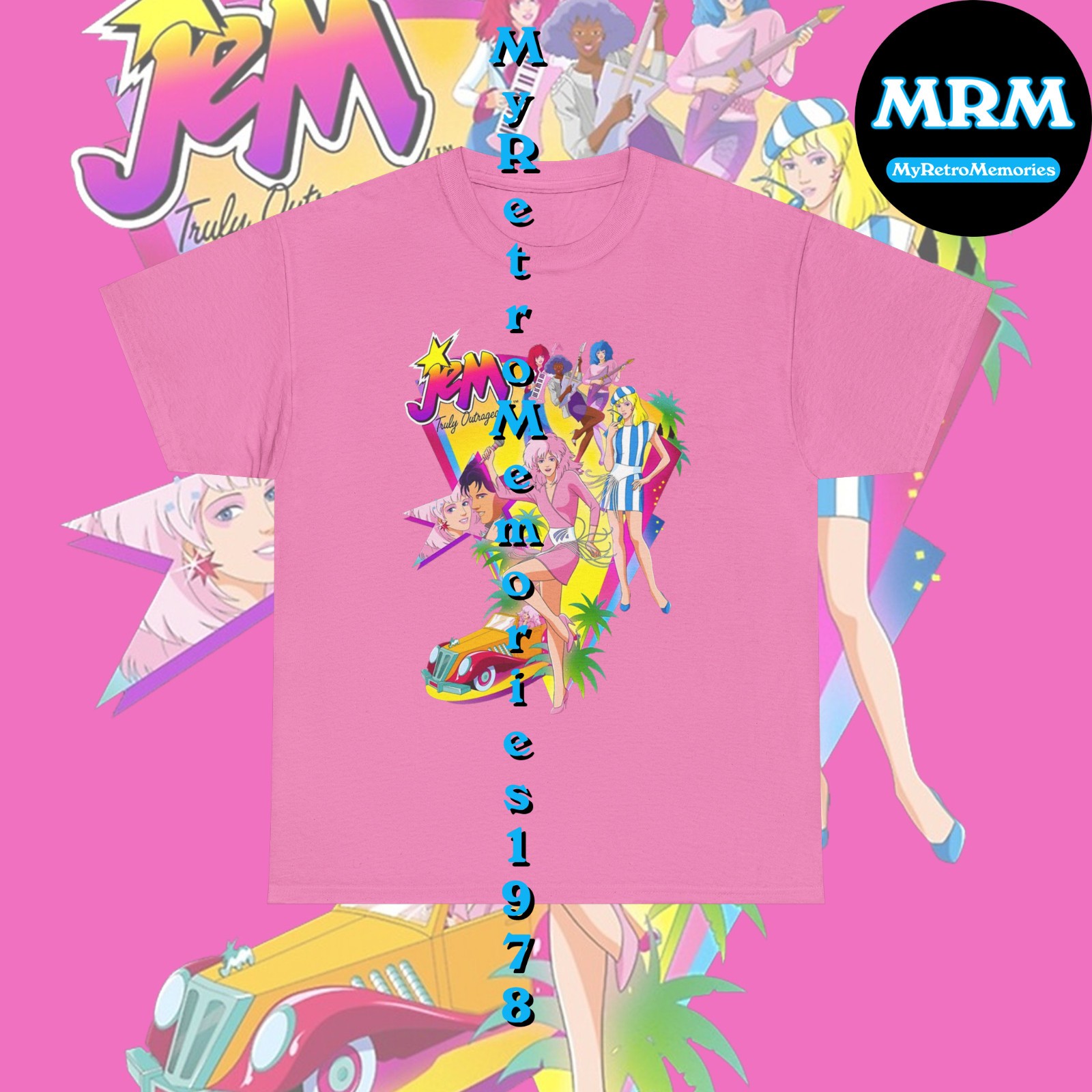 NEW Jem And The Holograms T-Shirt 5 Colors To Choose Sizes S-5XL Tee 80s Retro