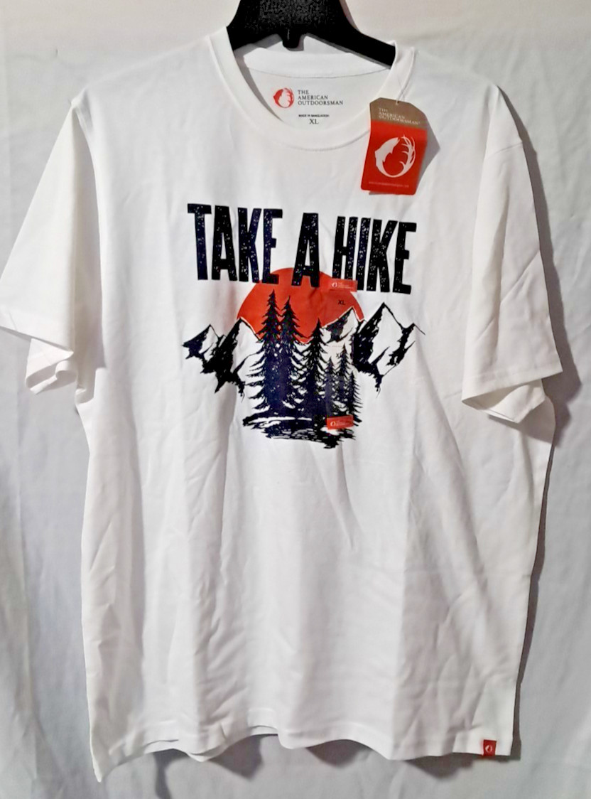 American Outdoorsman Men&rsquo;s T Shirt Take a Hiking Mountains size XL NEW