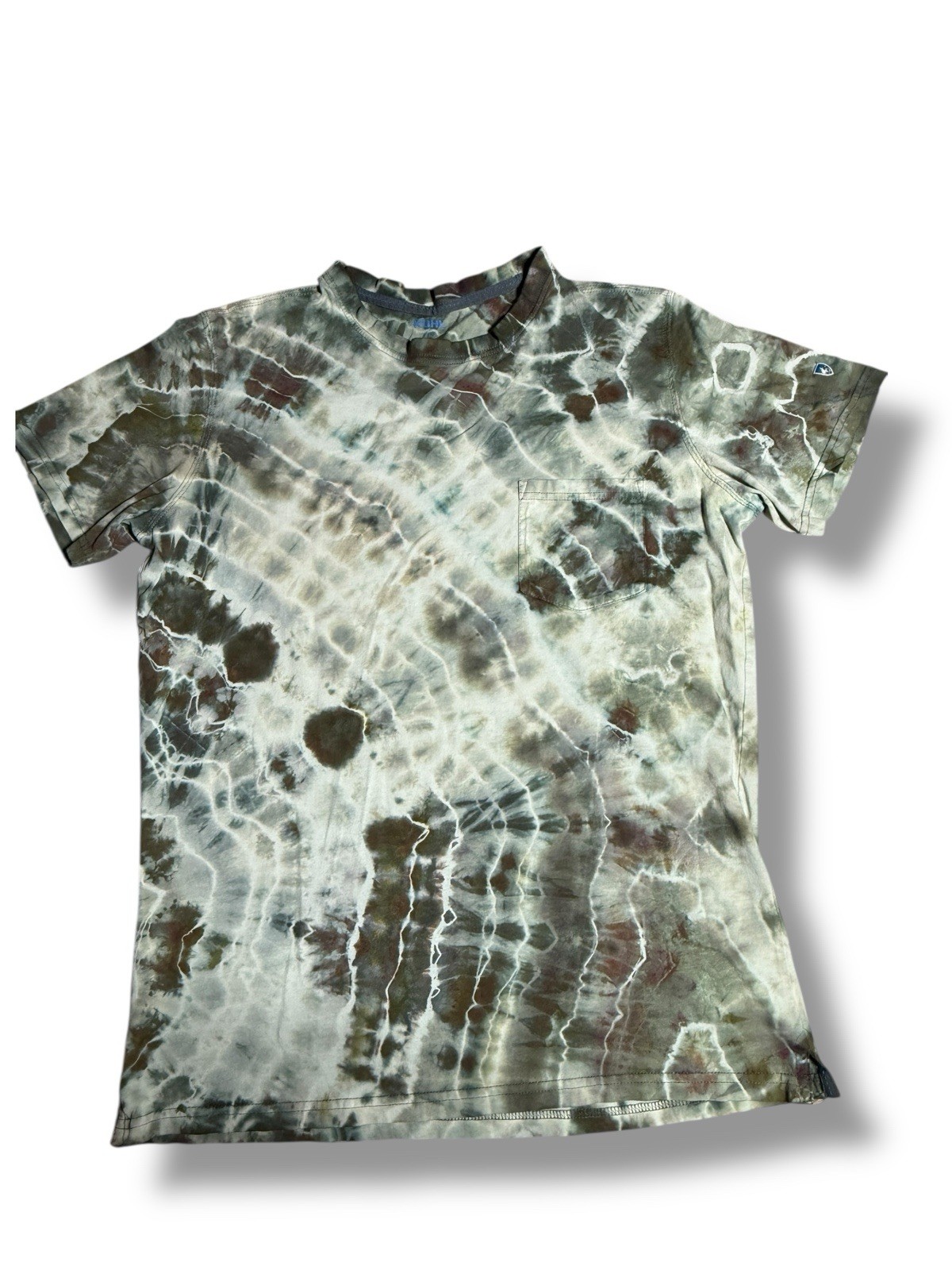 Kuhl T-Shirt Mens Large Tie Dye Wildfibre Custom Upcycle Hiking Outdoors Tee