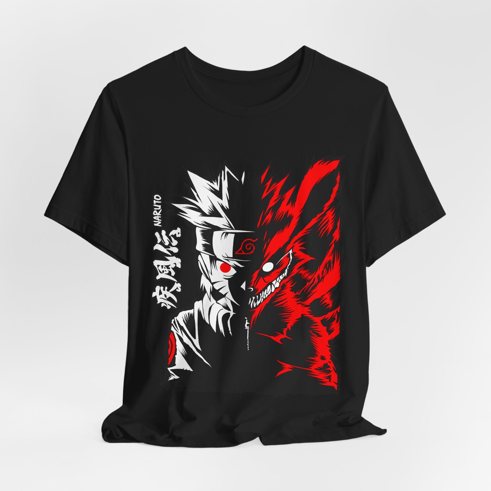 Naruto Kurama Tee, Anime Graphic Shirt, Japanese Manga Tshirt, Nine Tails Demon