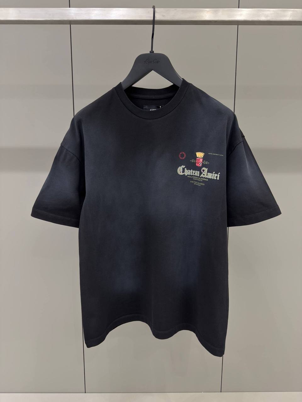 Amiri T-shirt Black Logo Te M sizee