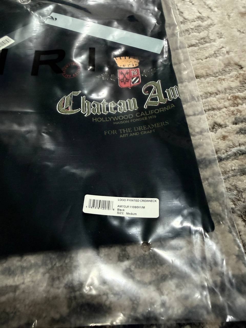 Amiri T-shirt Black Logo Te M sizee
