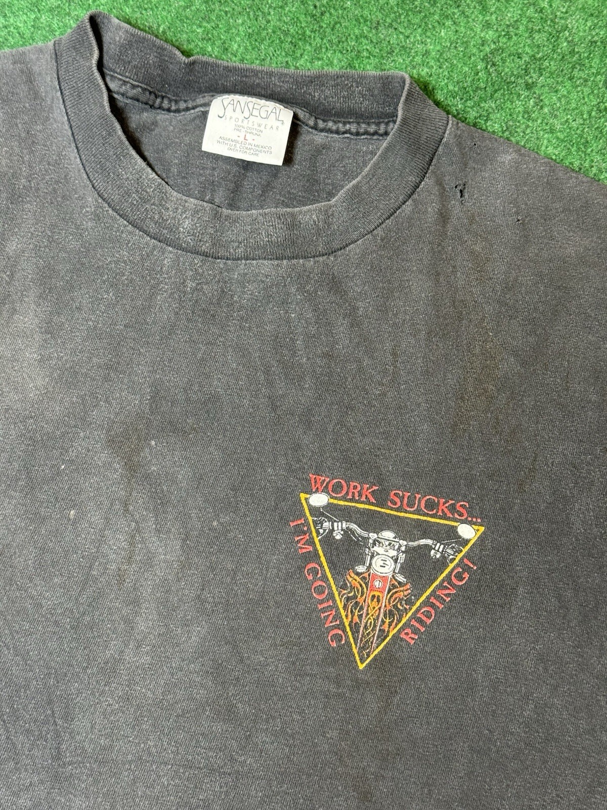 90s Work Sucks I’m Going Riding vintage T-shirt Harley Davidson motorcycle L