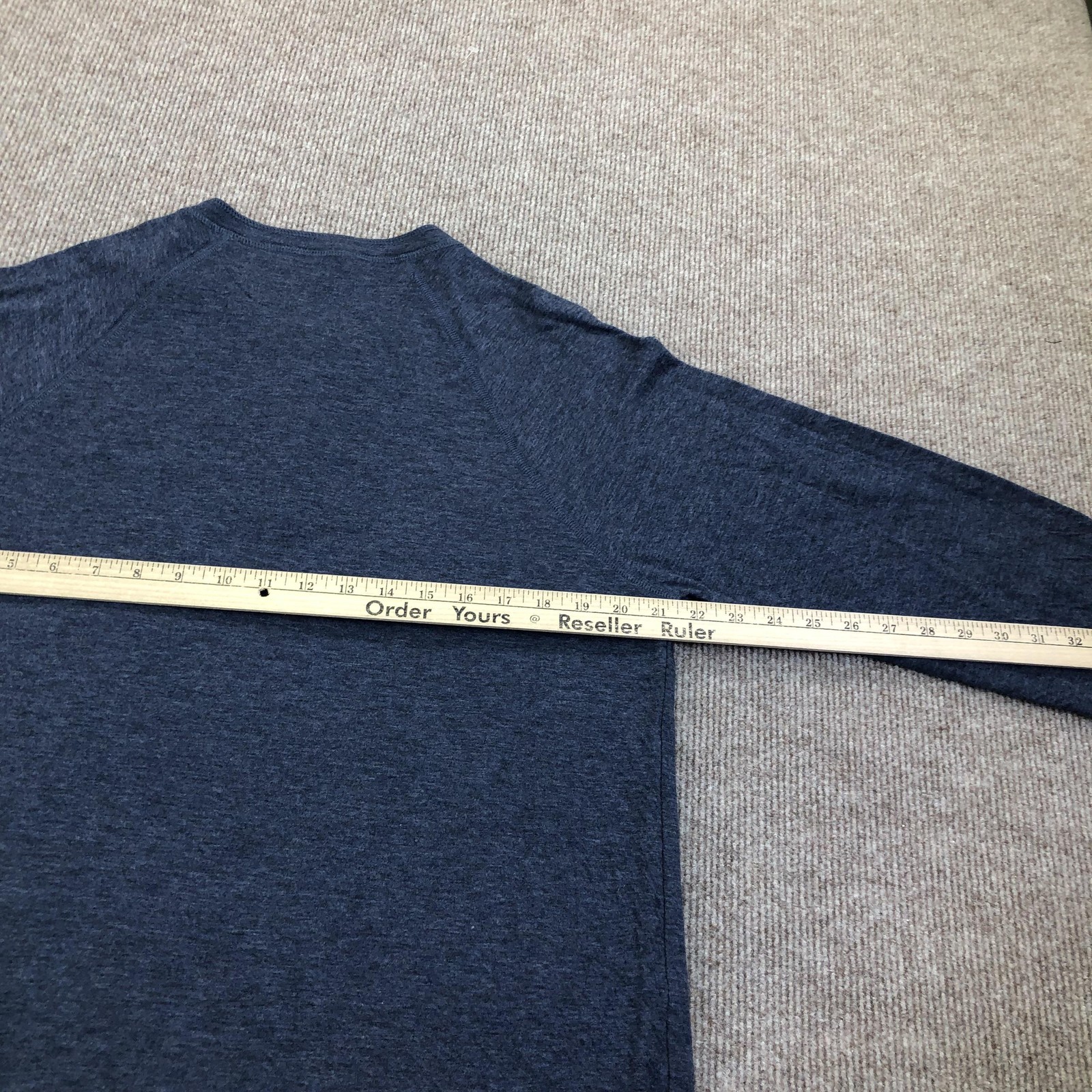 Faherty Shirt Mens Large Blue Cloud Cotton Henley Long Sleeve Tagless Tee