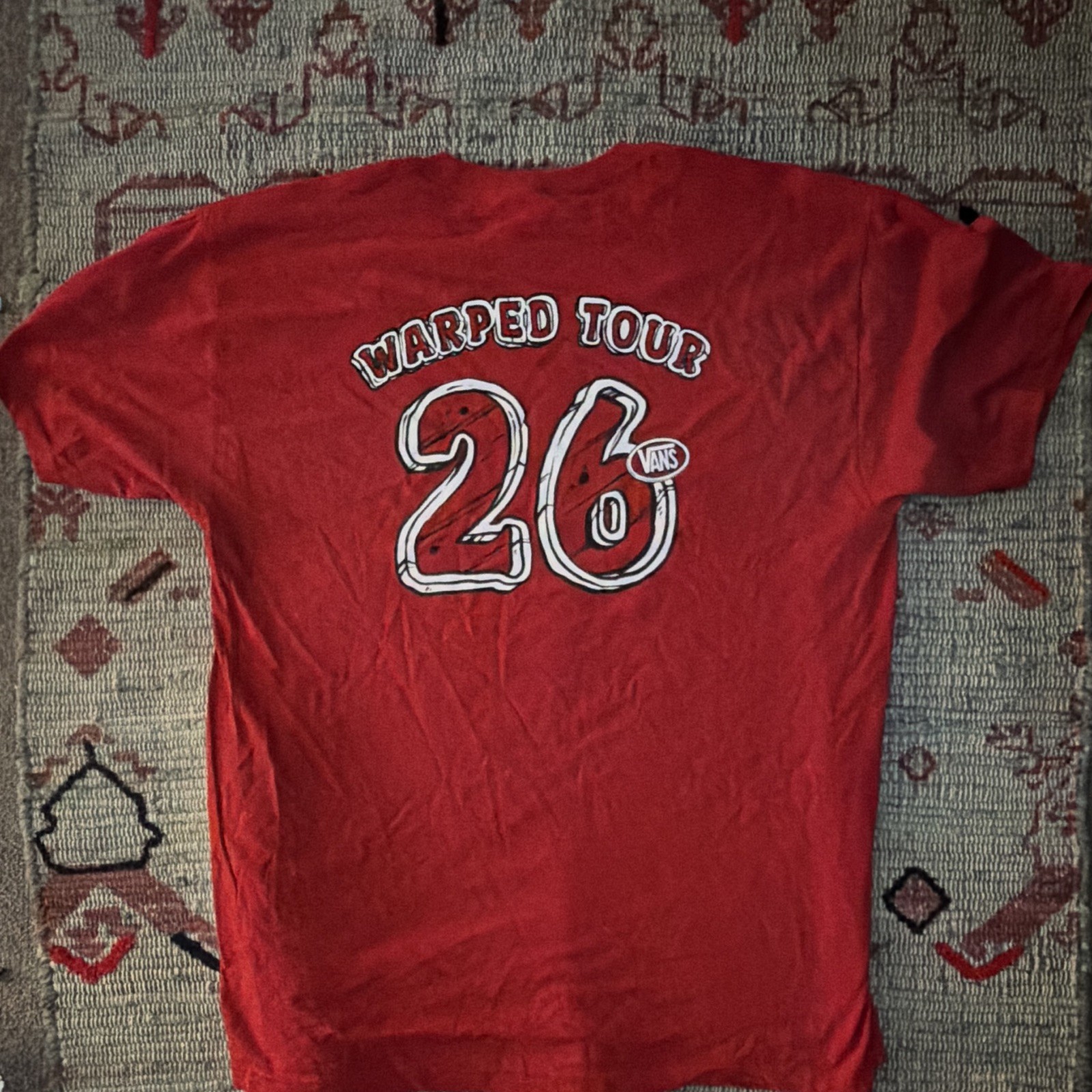 Vans Warped Tour Washington DC 2026 Tee Red Men&rsquo;s XL Crew Neck