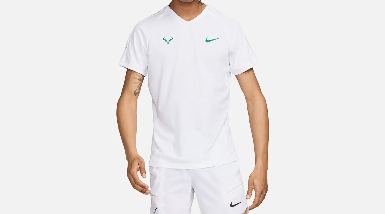 Nike RAFA Dri-FIT ADV Tennis Shirt – Size: XL – FD5409 100 – White / Green – NEW