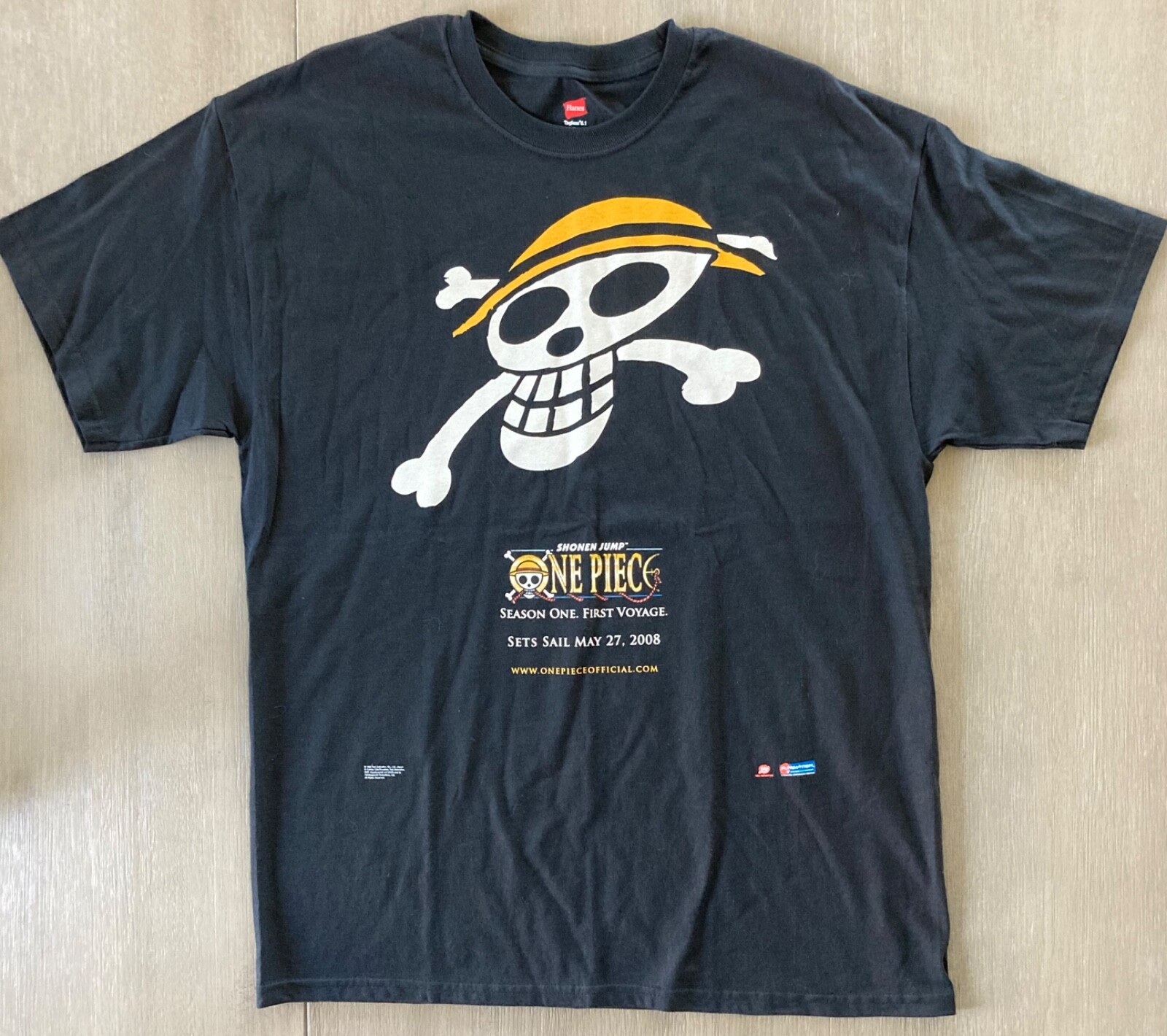 ONE PIECE~SHONEN JUMP~NEW UNWORN 2007 LARGE PROMO T-SHIRT~FUNIMATION~MANGA~ANIME