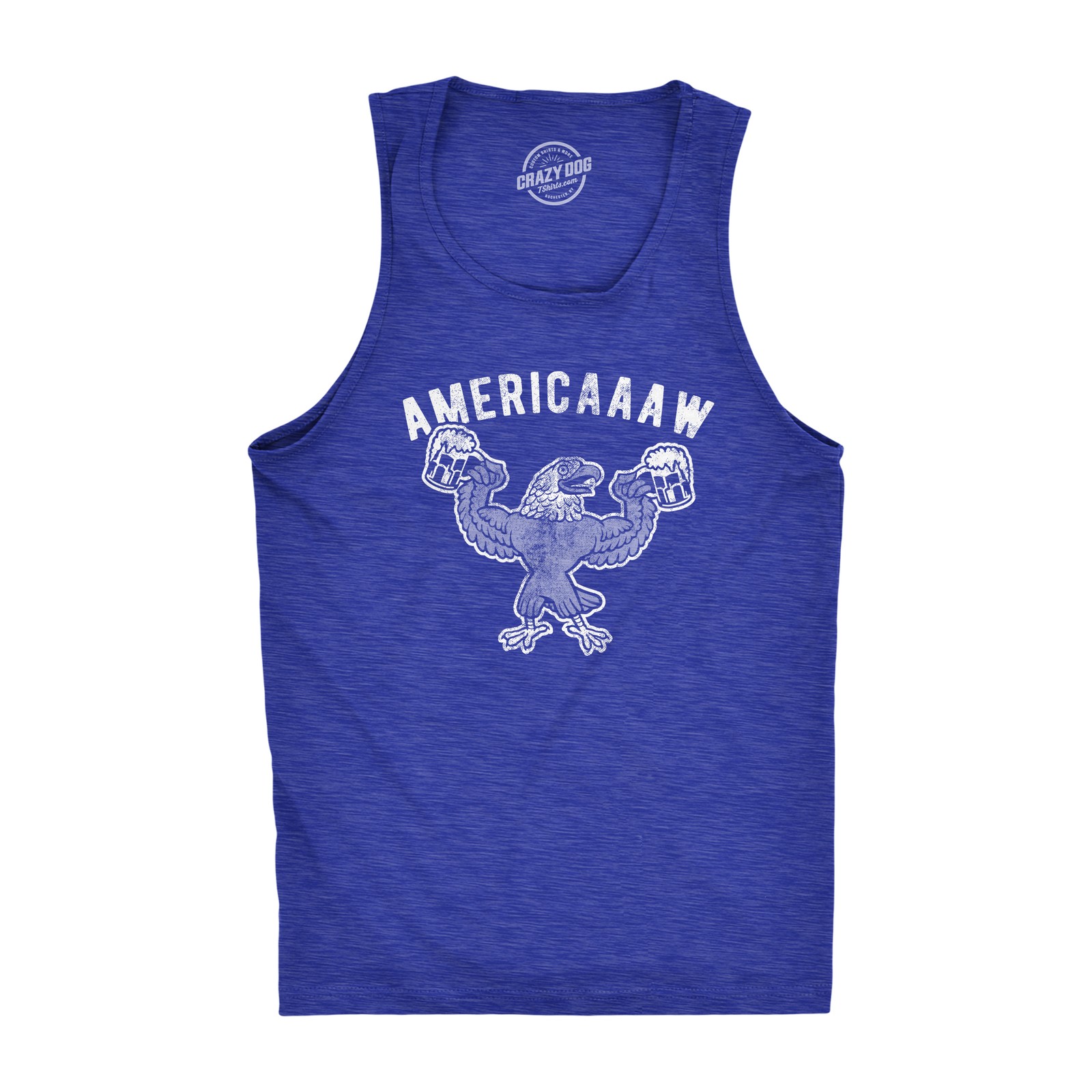 Americaaaw Mens Fitness Tank Funny 4th Of July Merica Bald Eagle Beer Drinking