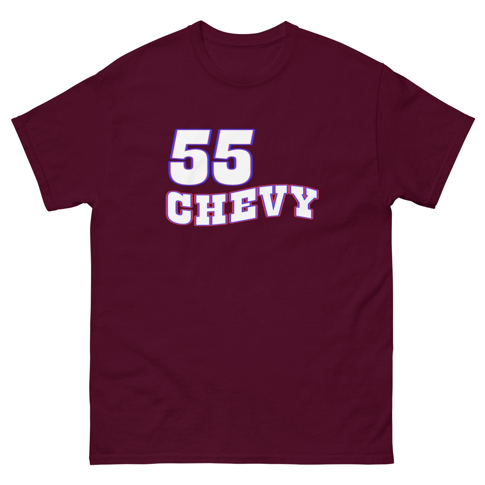 55 CHEVY HOT ROD T SHIRT sizes SMALL thru 5XL CHOOSE FROM 10 COLORS!