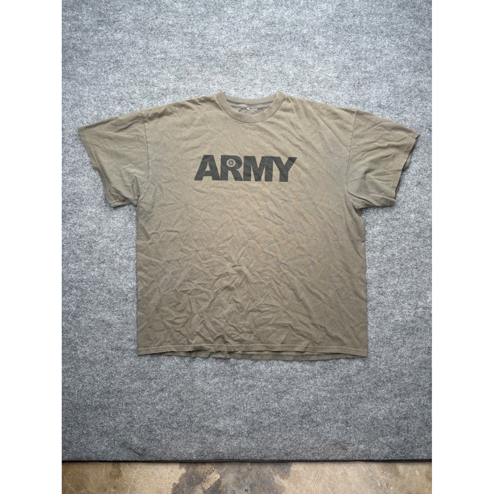 US Army Graphic TShirt Mens XL Olive Green Military PT Training Tee Short Sleeve