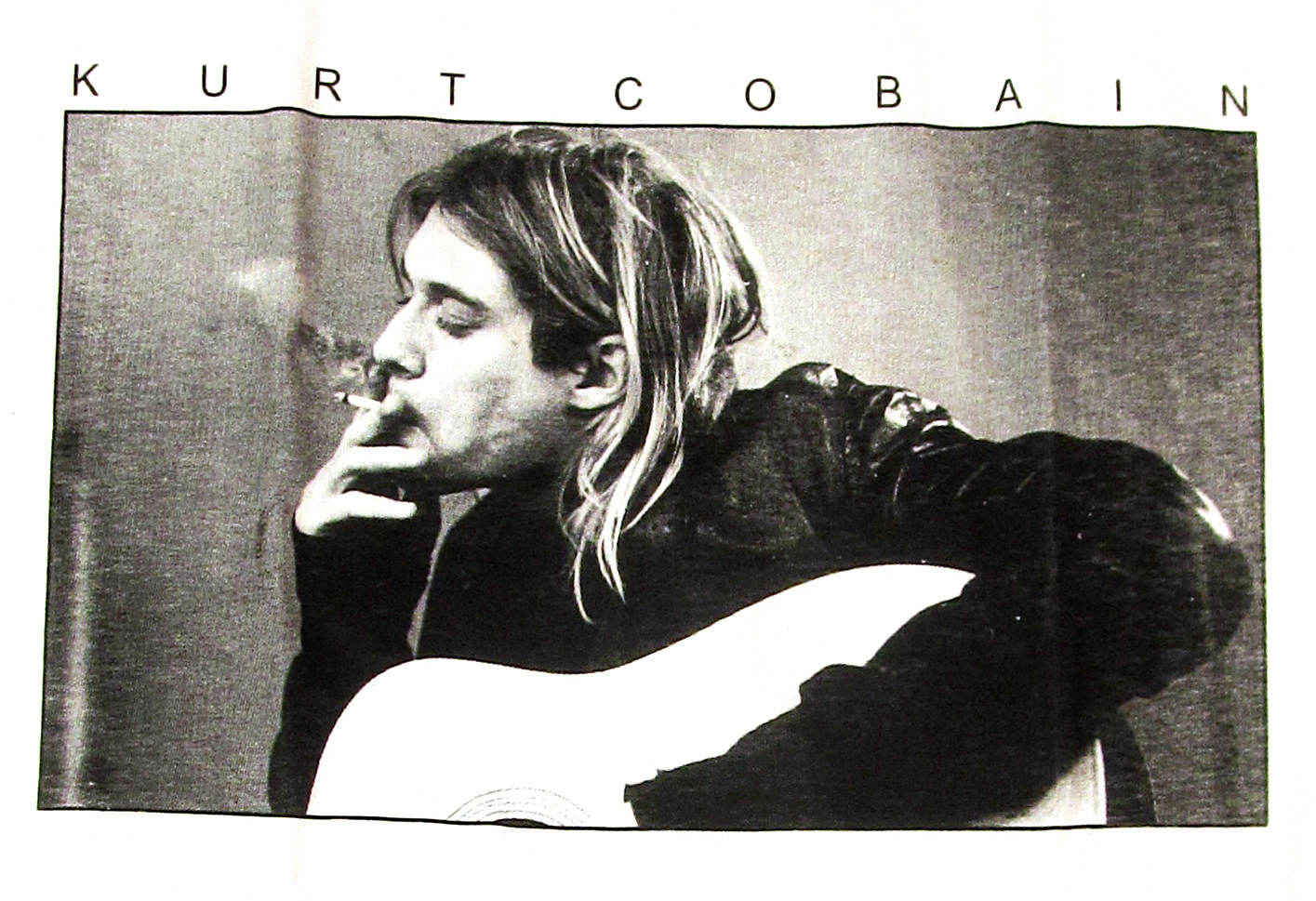 Kurt Cobain T-shirt Nirvana Grunge Rock Tee Men M-2XL 100% Cotton White New