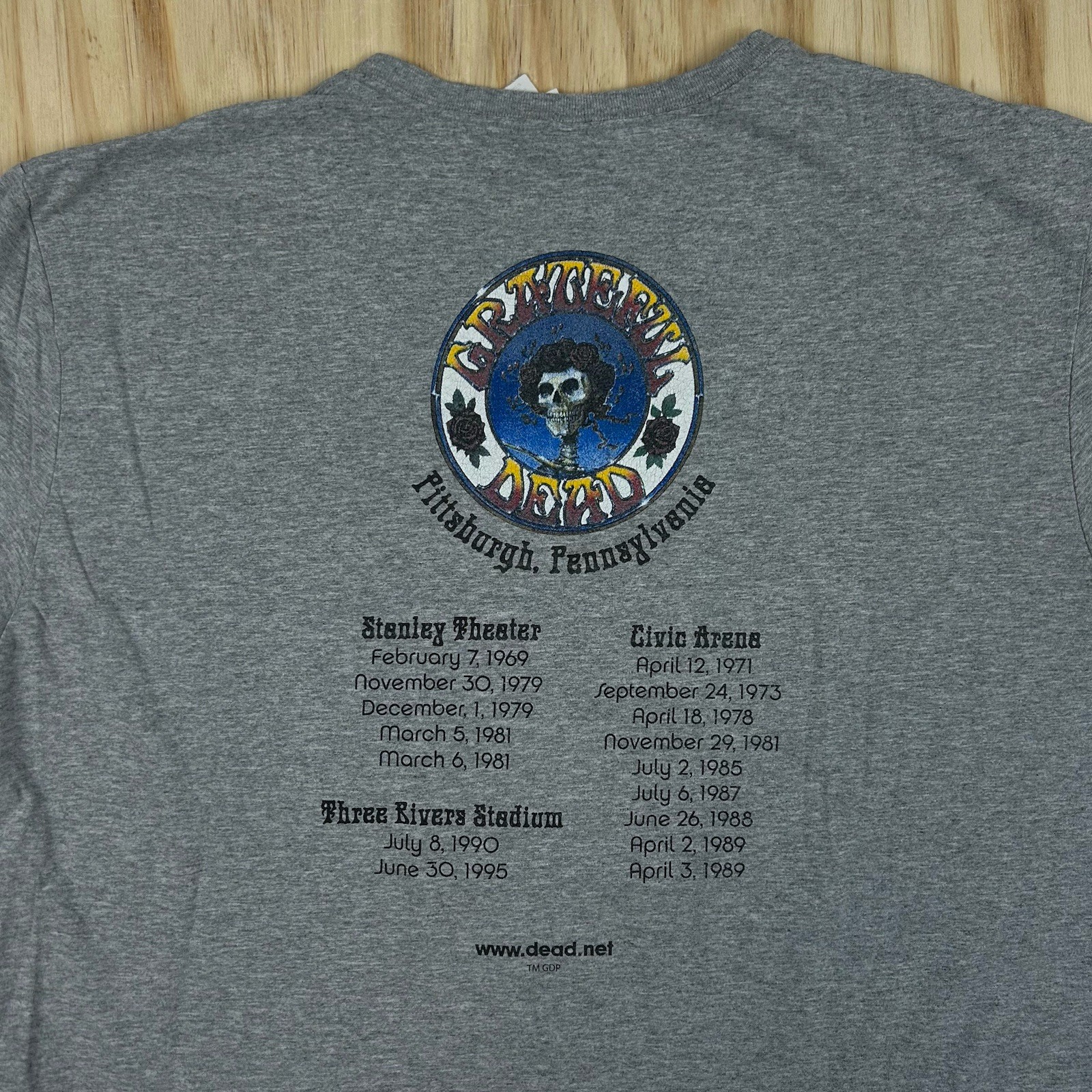 Pittsburgh Pirates Grateful Dead Tribute Night PNC Park T Shirt XL Gray Concert