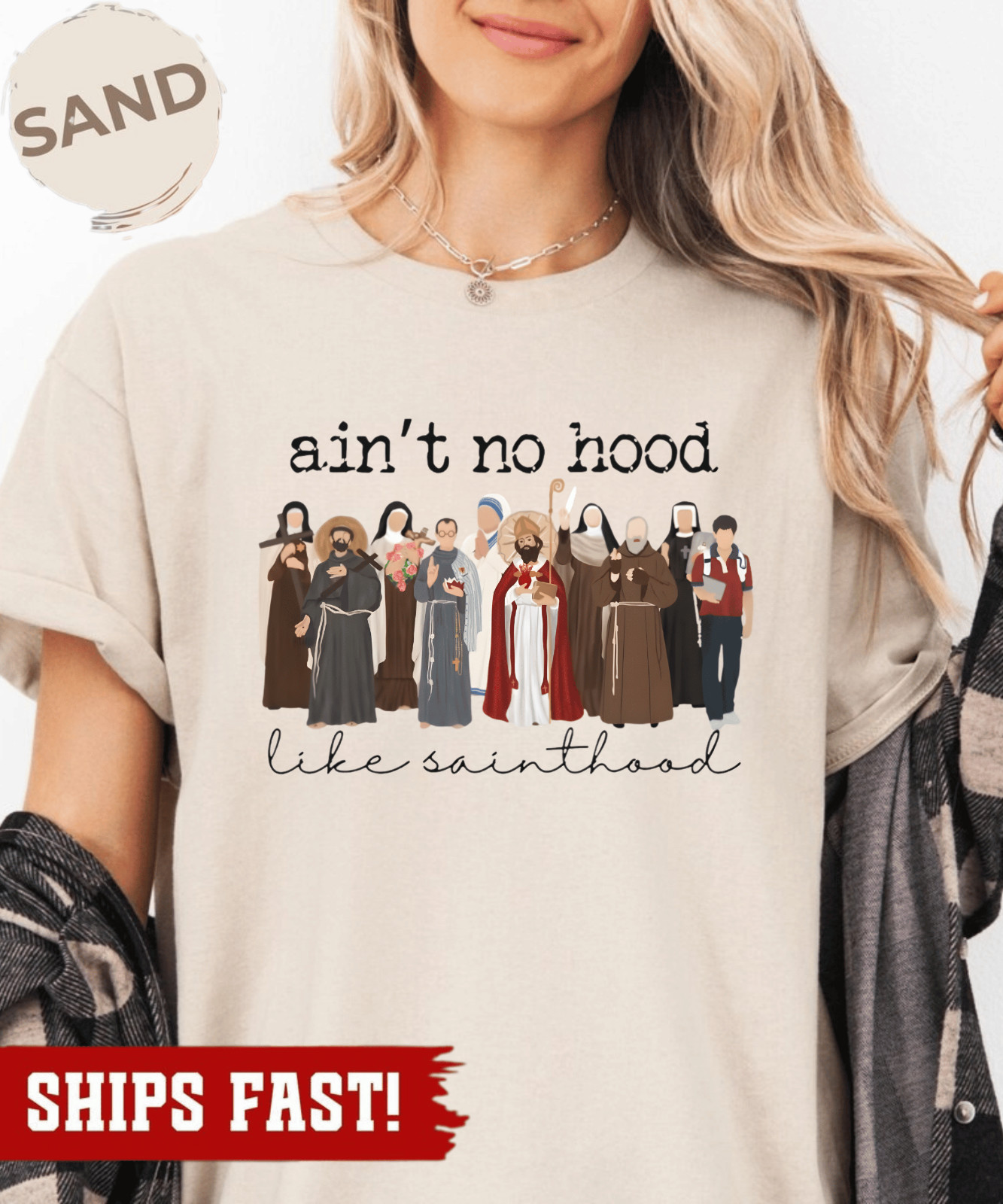 Catholic Saints T-Shirt: « Ain’t No Hood Like Sainthood »