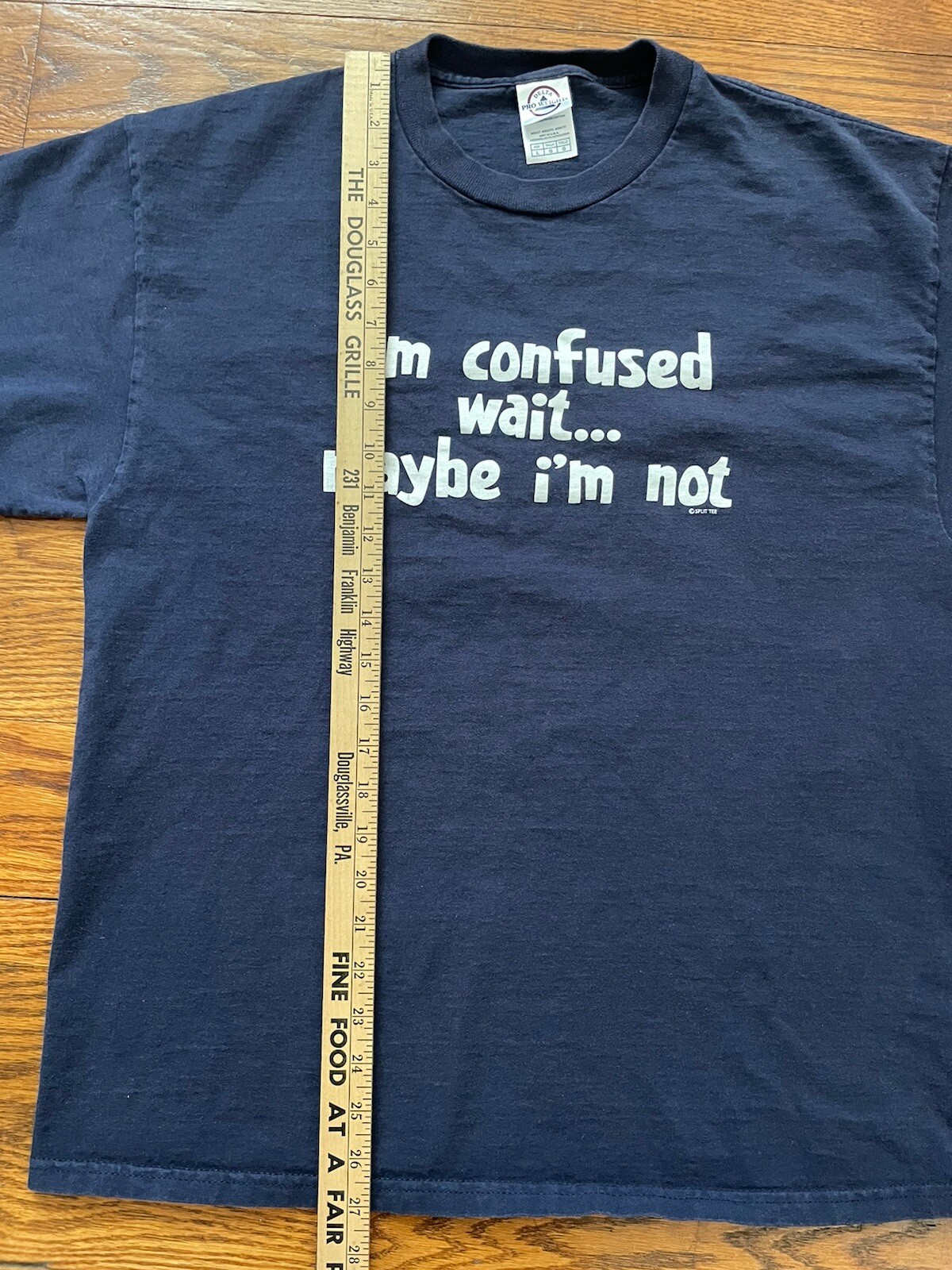 Vintage Large Wait I&rsquo;m Confused Maybe I&rsquo;m Not Parody Humor Y2k T Shirt Funny 00s
