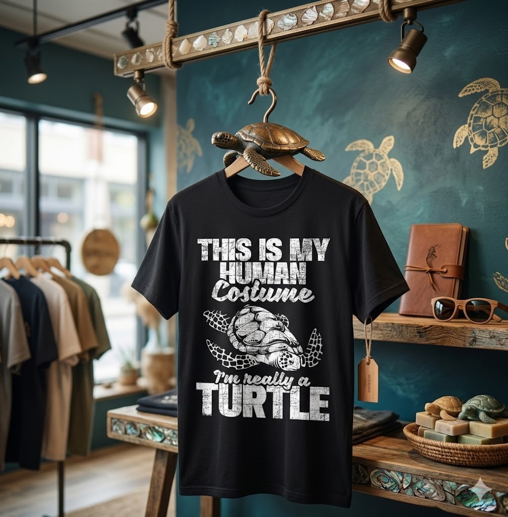 This Is My Human Costume I&rsquo;m Really A Turtle – Ocean Lover T-Shirt – H071