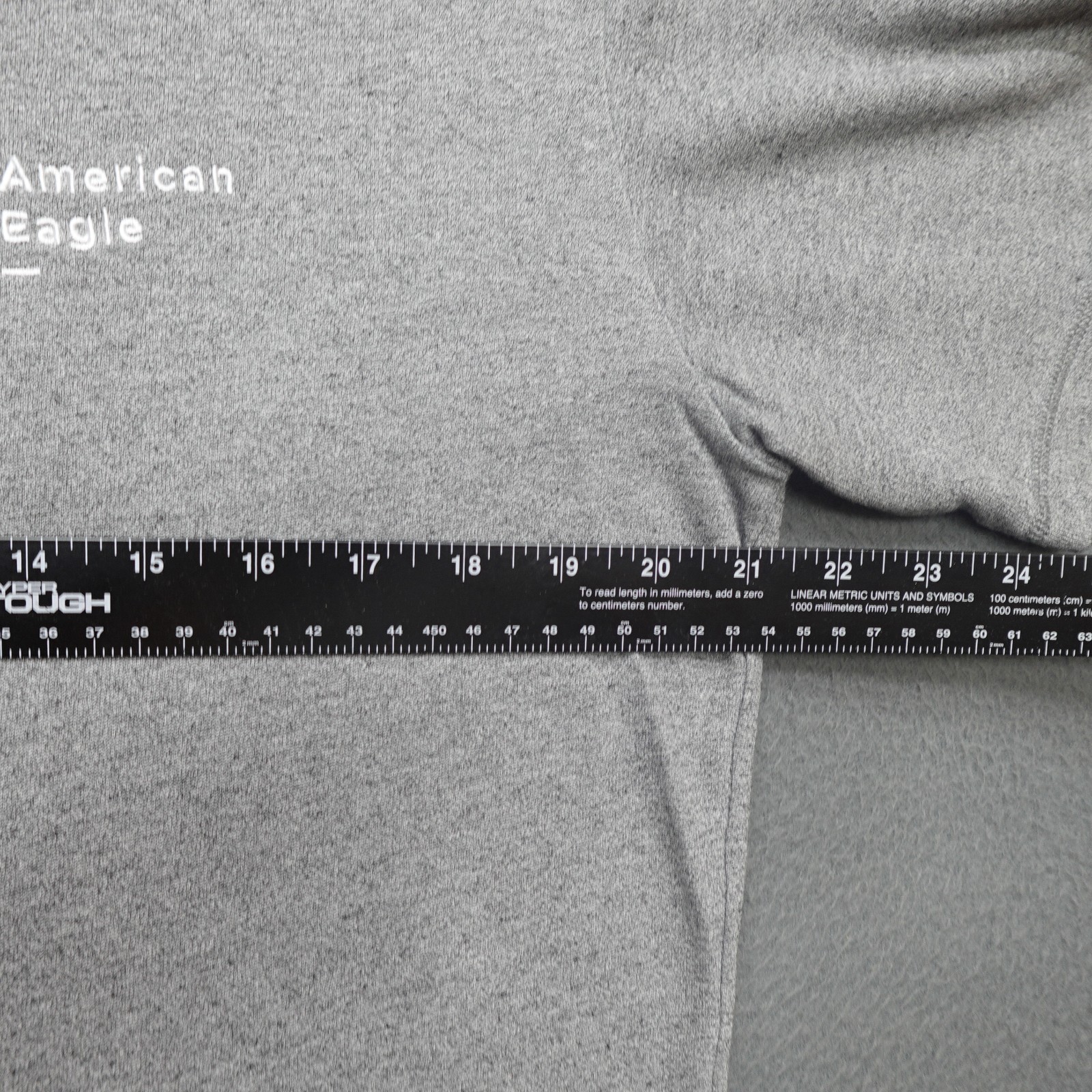 American Eagle Hooded T-Shirt Men&rsquo;s Size S Gray Short Sleeve Drawstring