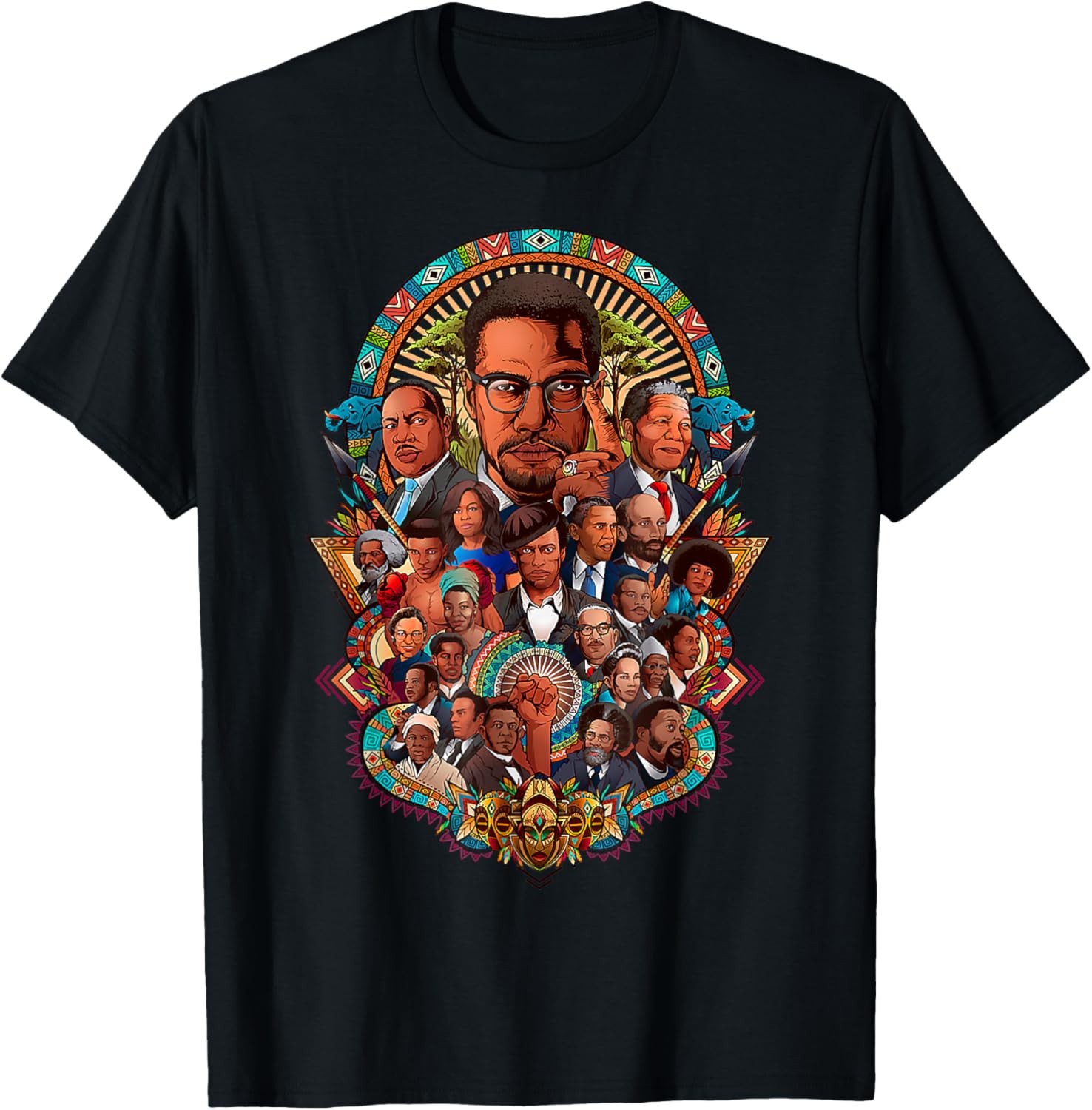 Leaders Collage Inspirational Black History African Pride T-Shirt