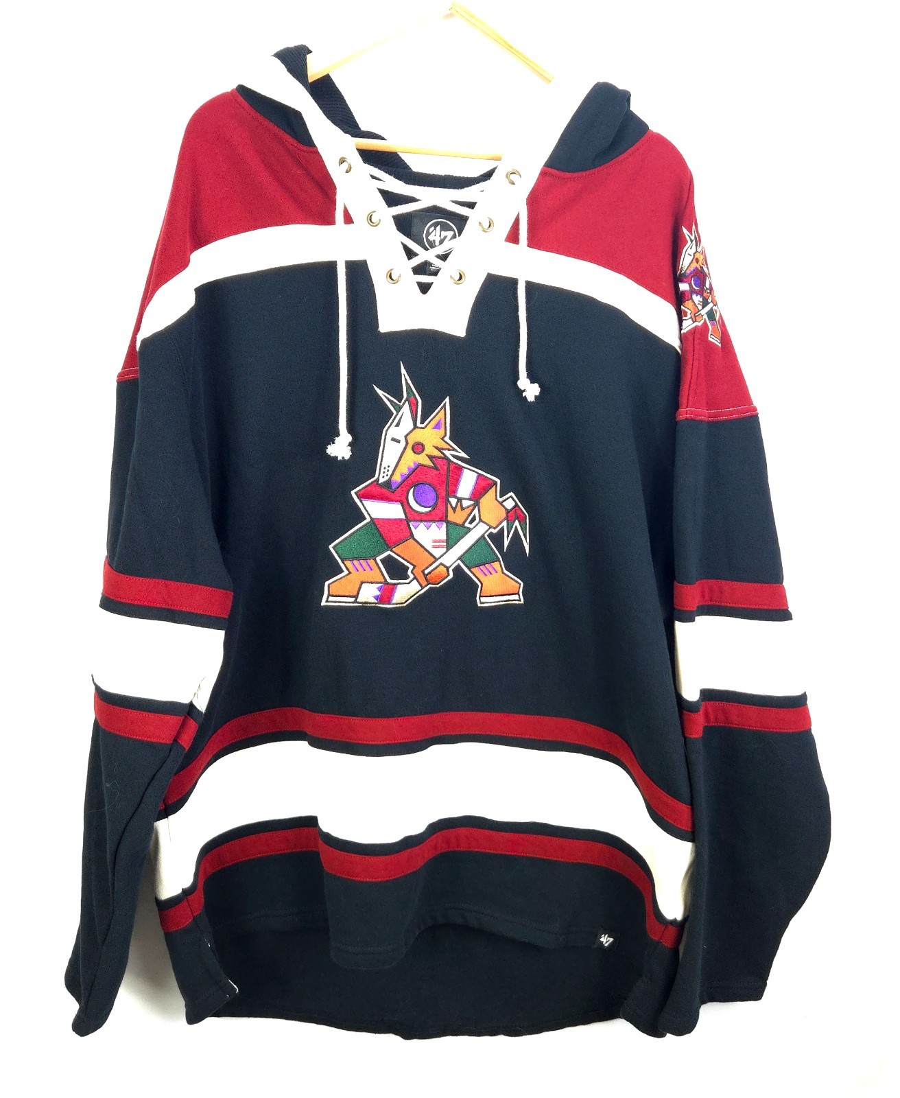 47 Brand NHL Arizona Coyotes Lace Up Hoodie Size 3XL NWT – Hockey Fan Gear