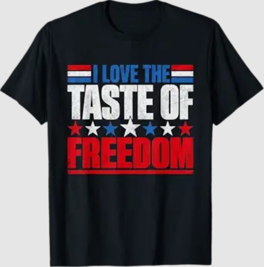 I Love The Taste of Freedom Couple Matching Patriotic Fourth T-Shirt