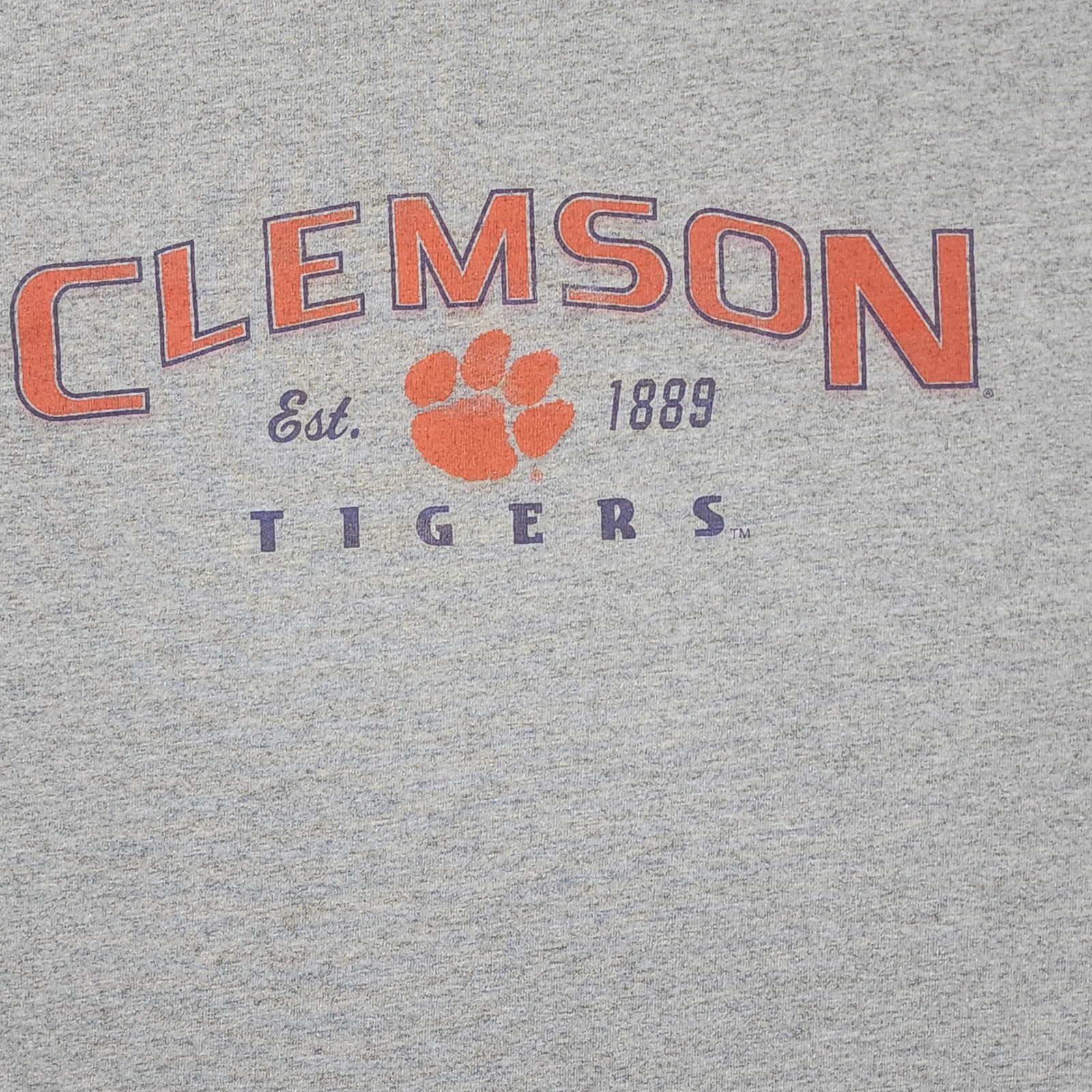 Delta Clemson Tigers Long Sleeve Shirt Mens XL Gray Good Graphic Tee NCAA