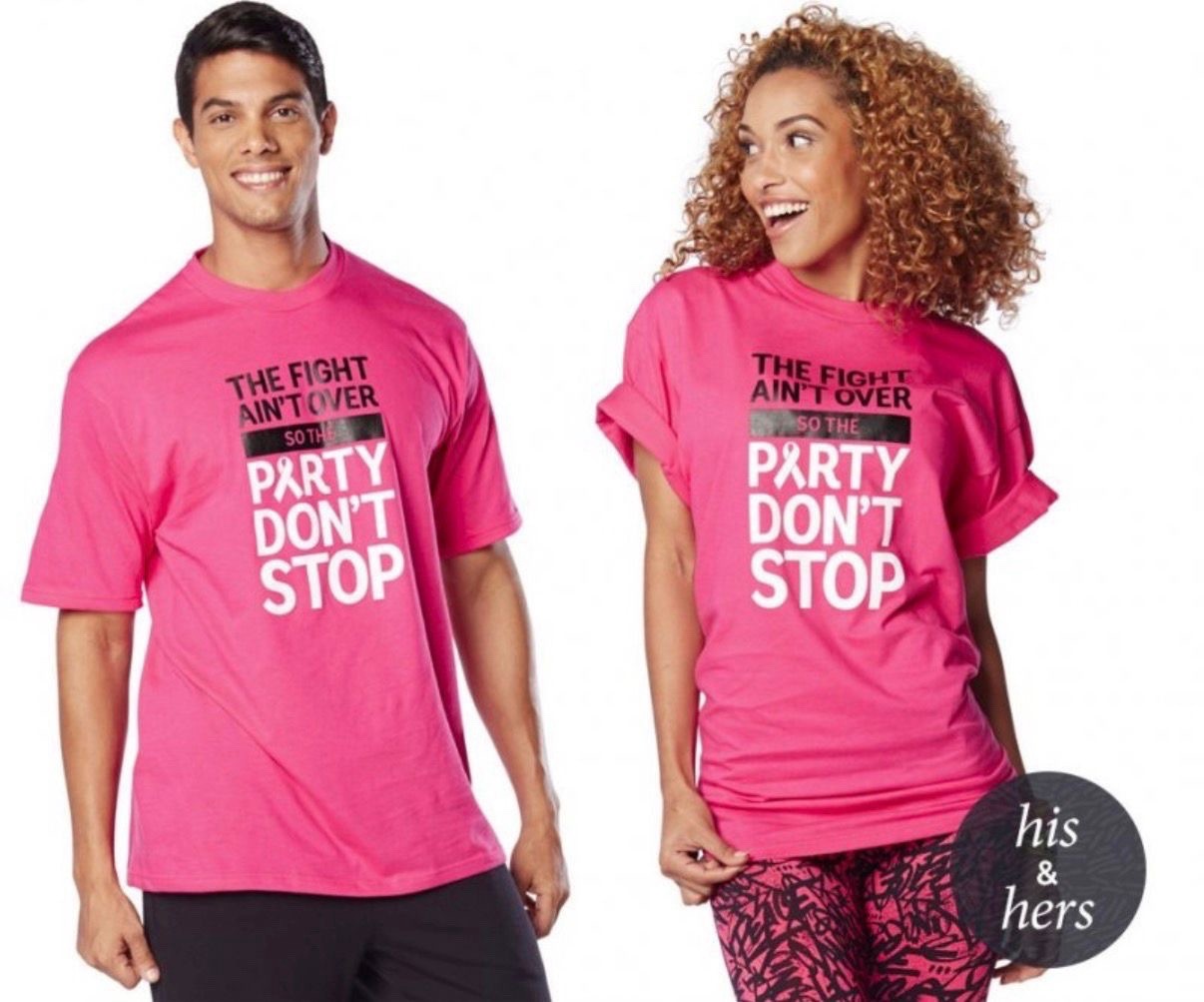 Zumba Party In Pink Tee Berry Men&rsquo;s One Size Breast Cancer Berry Pink T-Shirt