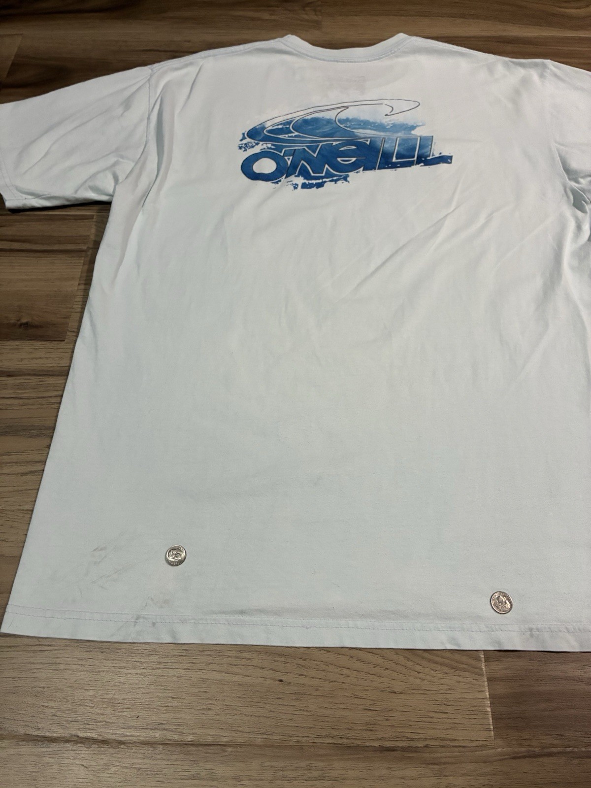O&rsquo;Neill Surf Y2K Shirt Mens XL Skater White Blue Spellout Logo Double Sided