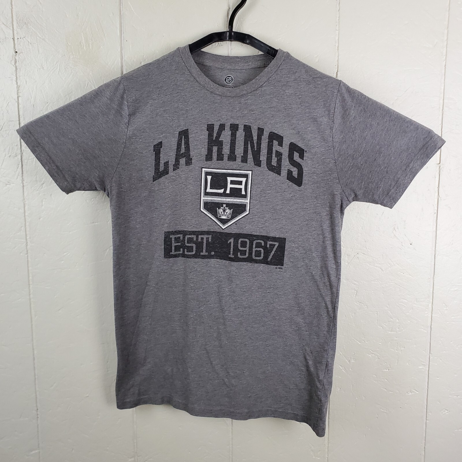 Los Angeles Kings Shirt Mens Medium Gray Crew Neck Short Sleeve Graphic NHL