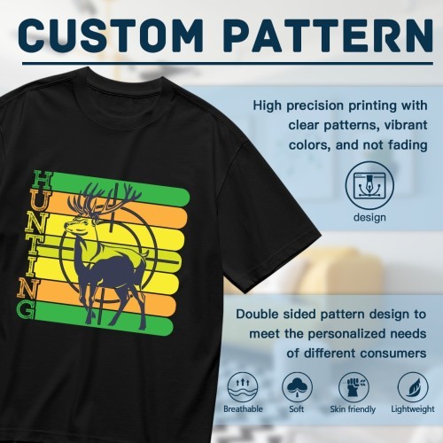 Men Casual Short Sleeve Tee 1 Pcs 100% Heavy Cotton – Comfortable Crew Neck, S