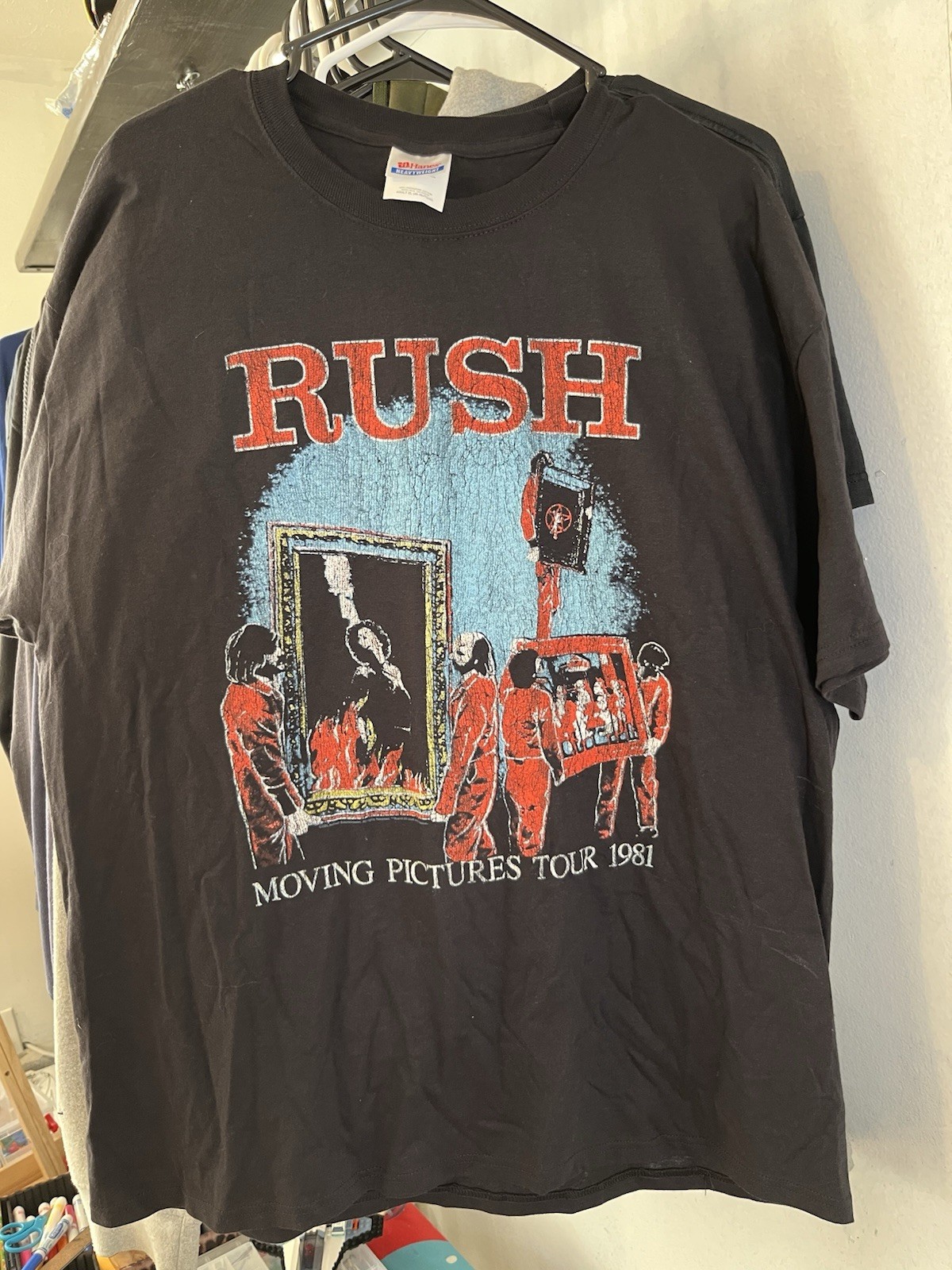 Hanes Heavyweight rush Moving Pictures Tour 1981 vintage tee XL Regular