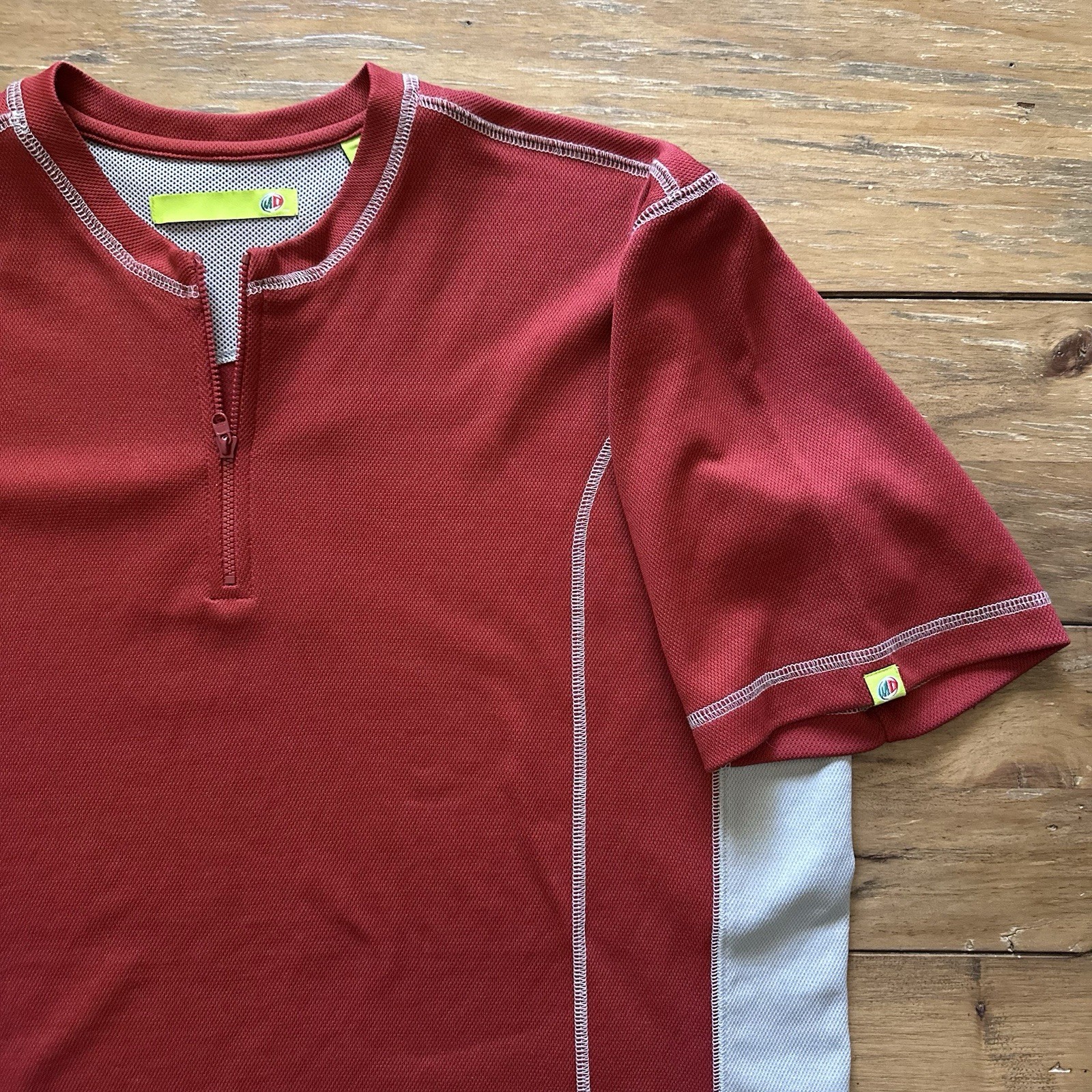 Vtg Mountain Dew Shirt 1/4 Zip Jersey Red Y2K Promo 24 Pack Medium Retro