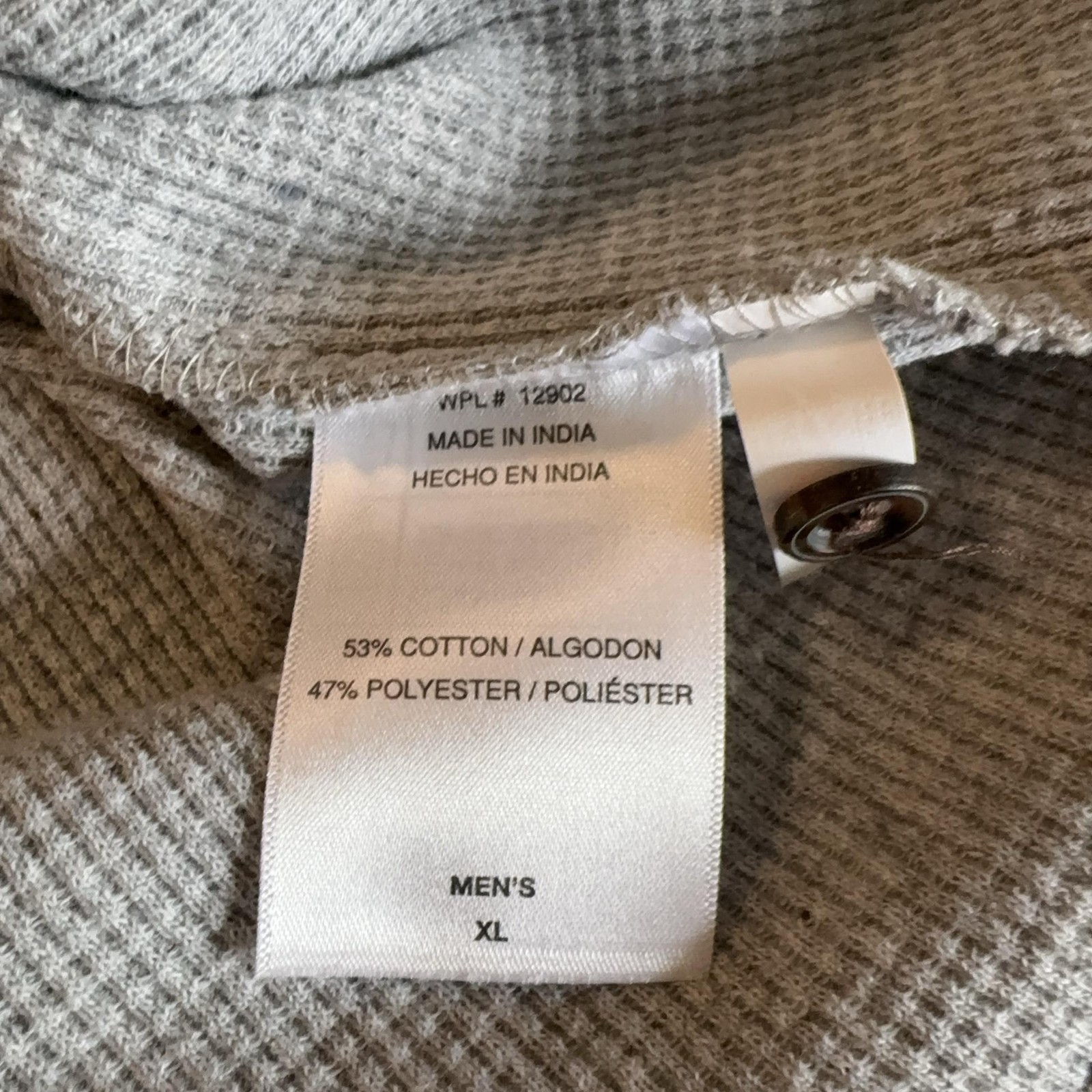 The American Outdoorsman Shirt Mens XL Gray Thermal Henley Dart&rsquo;s Camp NWT $50