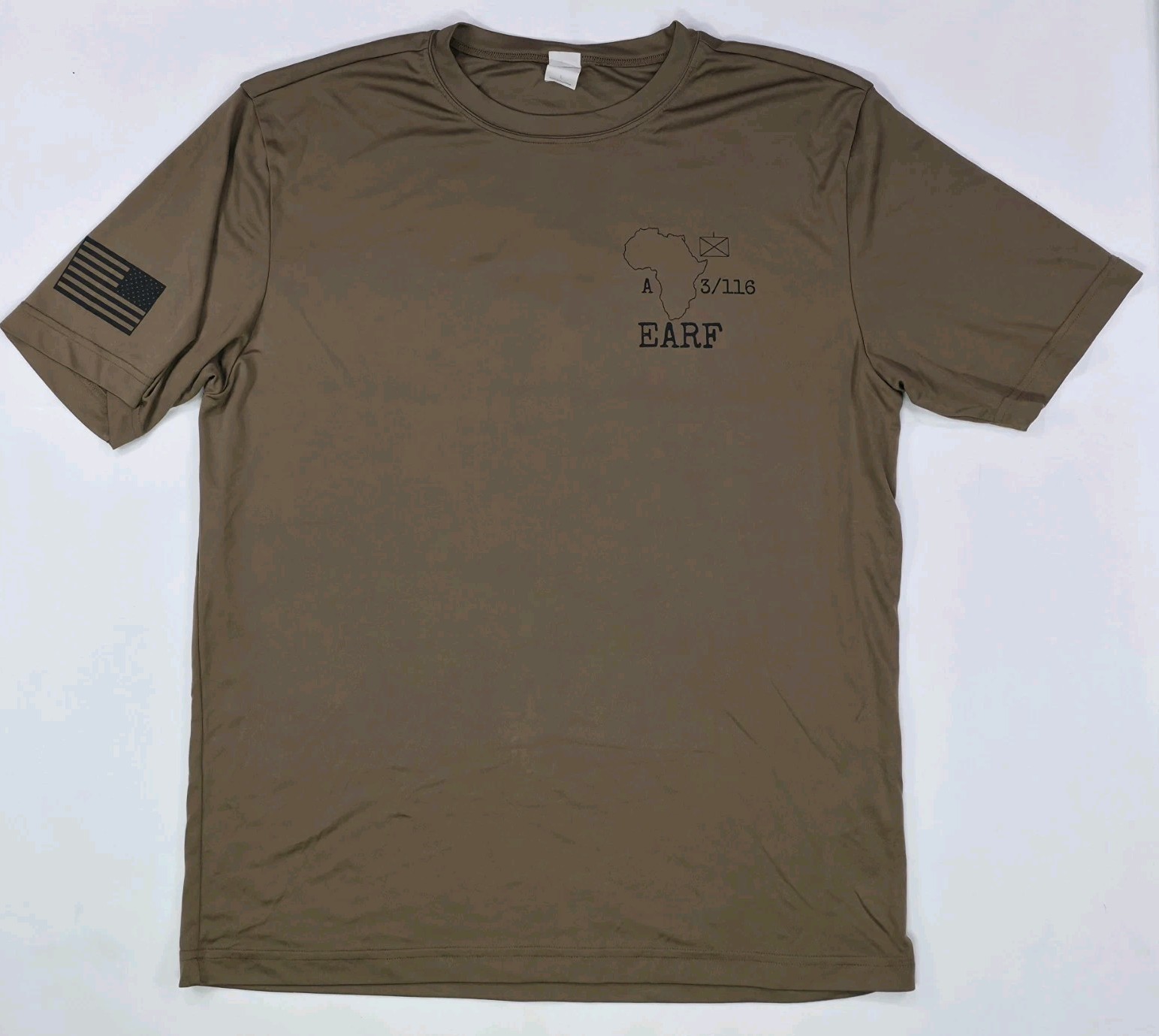 US Army 116th Infantry A Co 3/116 East African Response Force Outlaw T-Shirt L