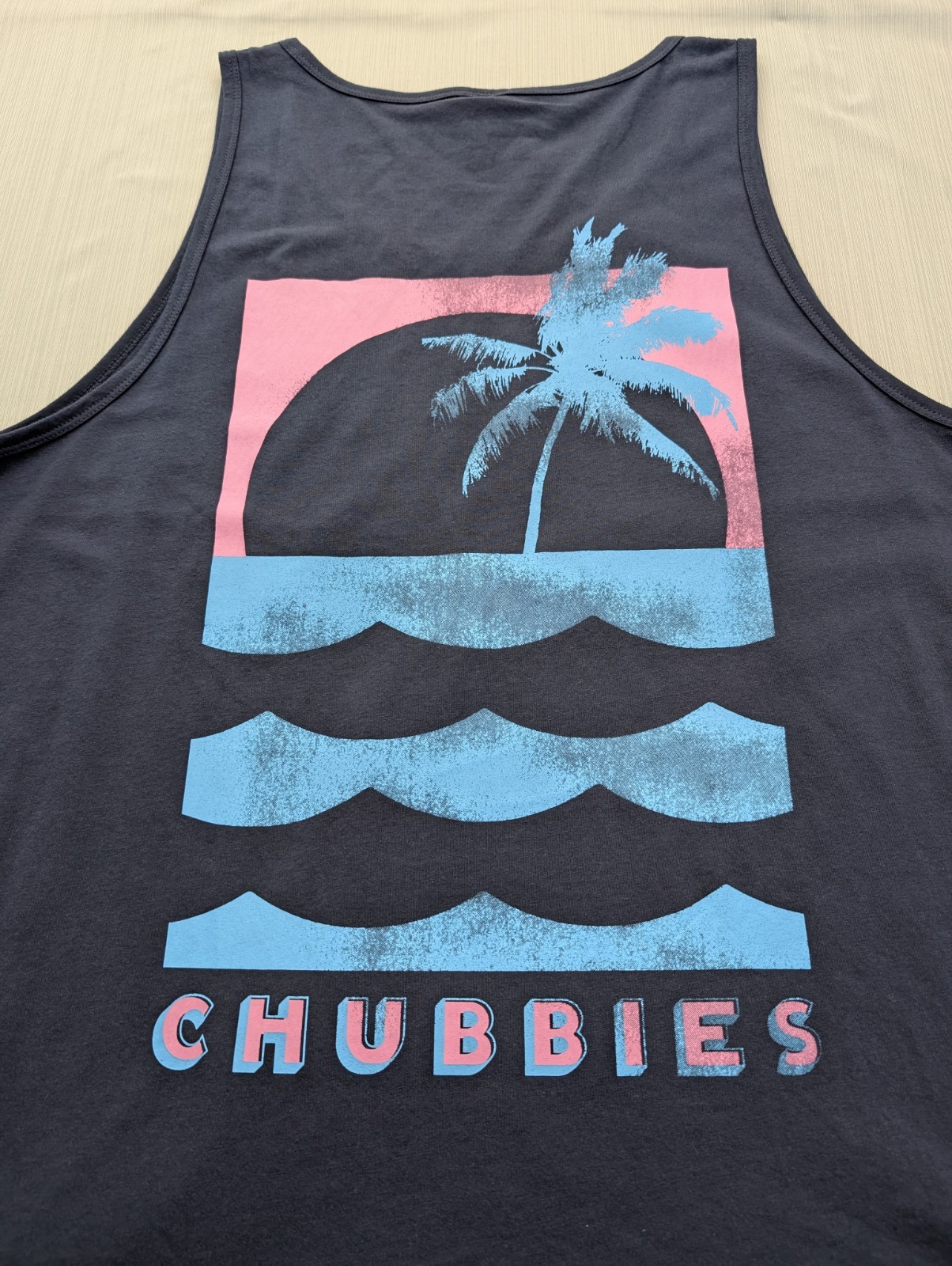 New Mens Chubbies Tank Top Size XL Distressed Look Palm Vice