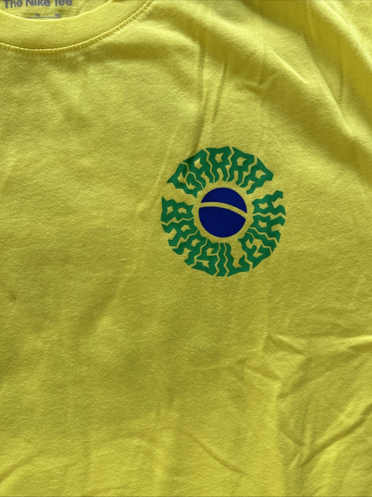 Nike Garra Brasileira Brazil Soccer T-Shirt Mens XL Yellow DH7662-740 World Cup