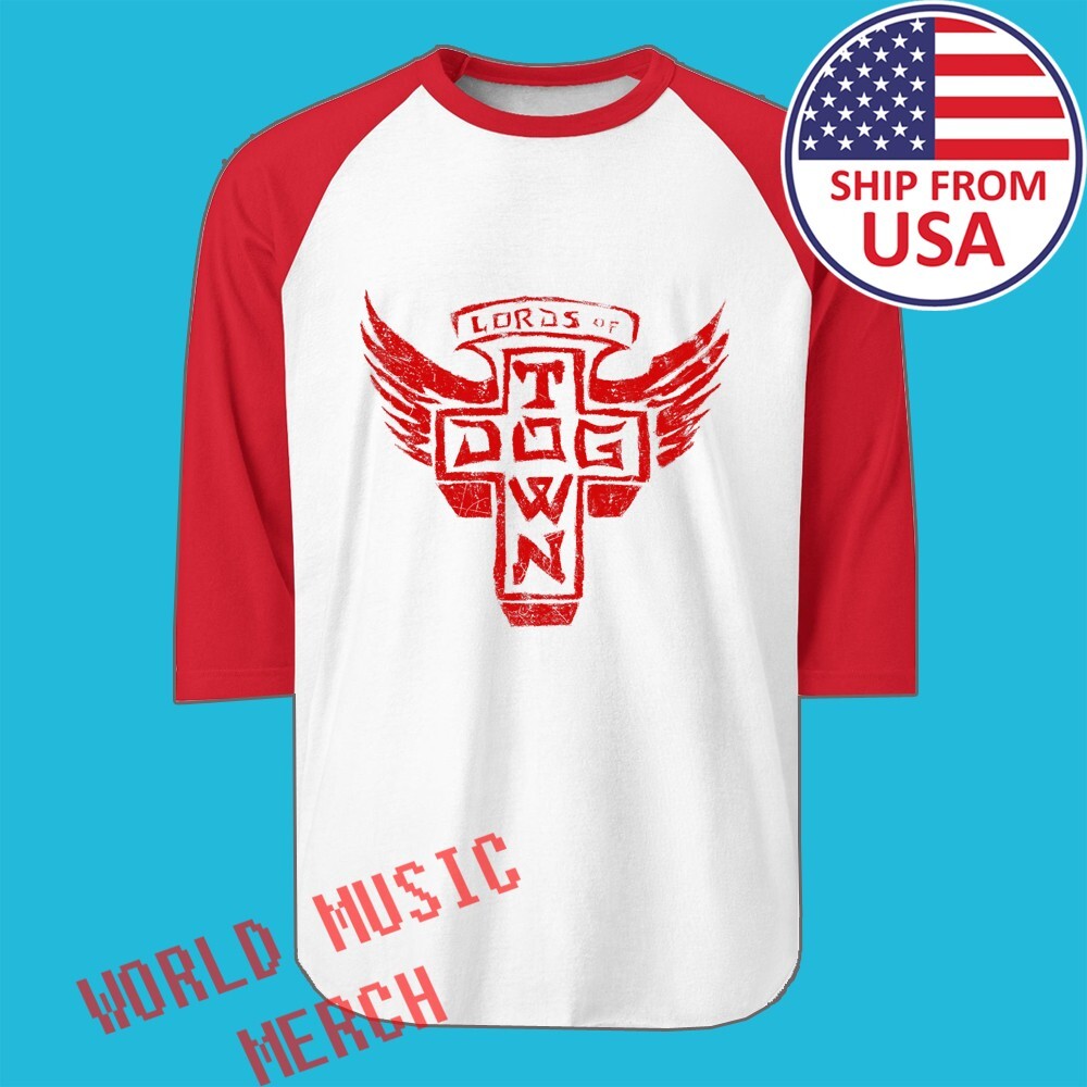 Lords of Dogtown Men&rsquo;s Raglan Red Size S to 2XL