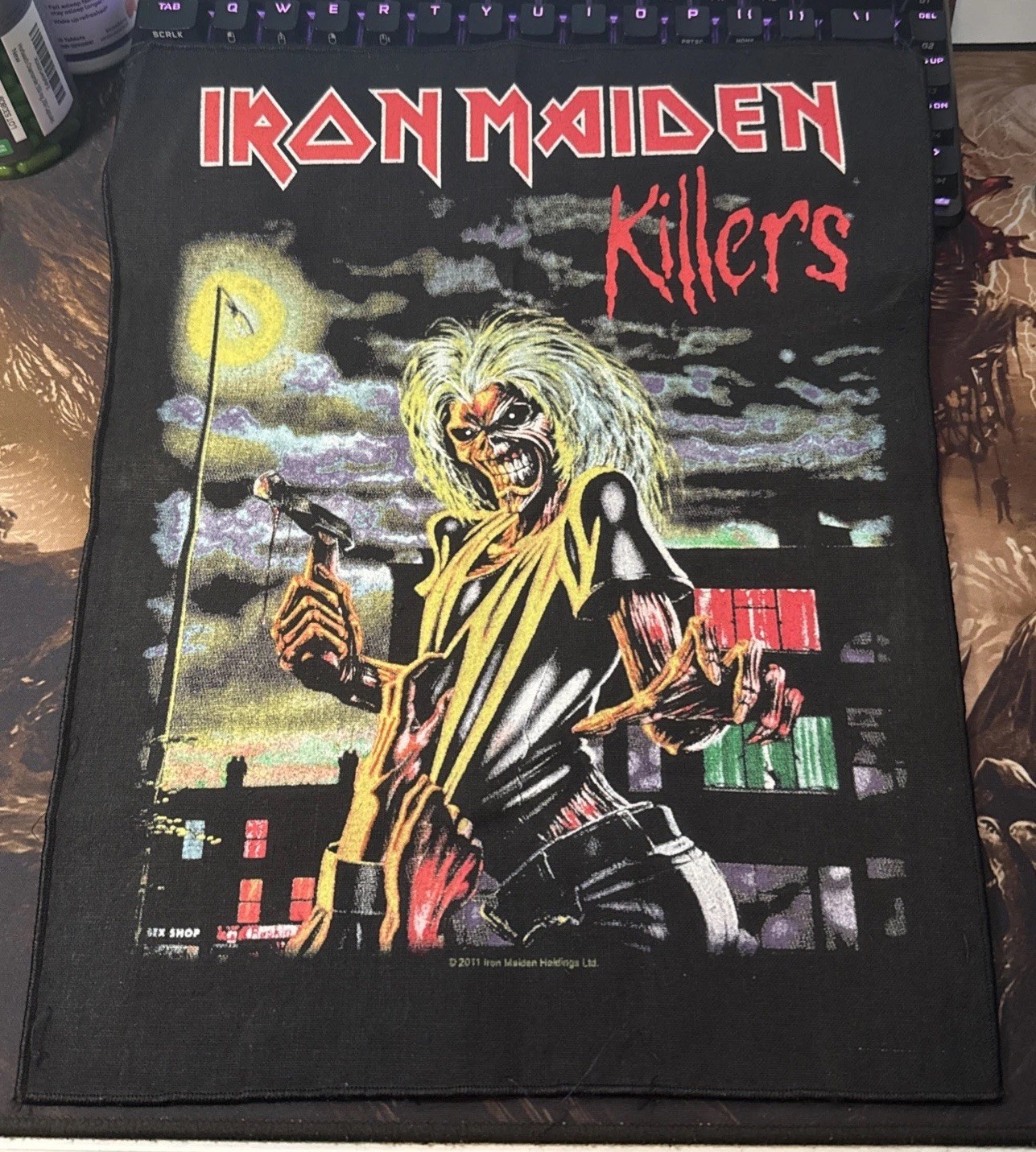 Large IRON MAIDEN Licensed KILLERS Eddie Woven Sew On Battle Jacket BACK Patch