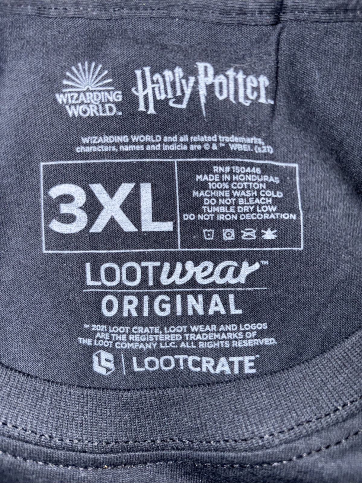 NWOT Loot Crate Exclusive Harry Potter Dumbledore’s Army Black t-shirt Size 3XL