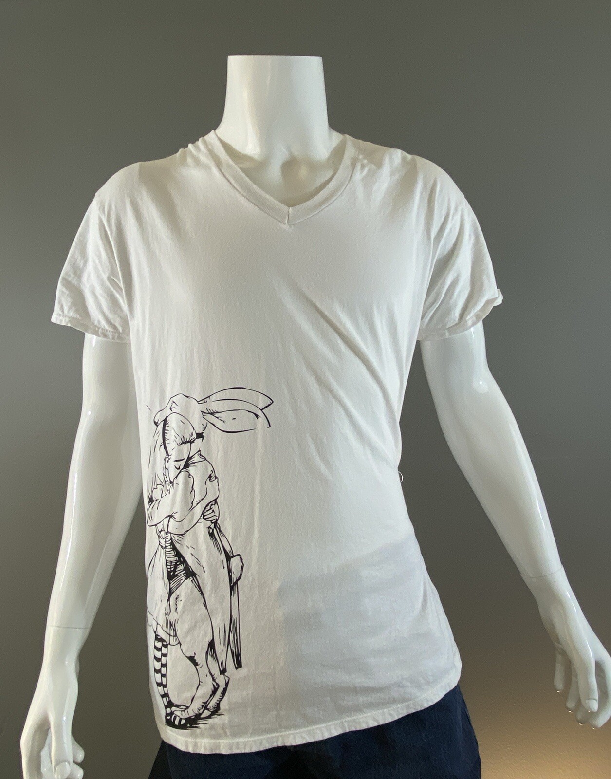 Alice In Wonderland “caring” T-shirt unisex Anime/Manga/ Disney Hand Made HTV