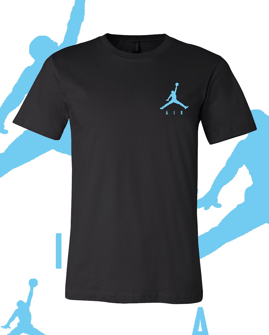 Men&rsquo;s Basketball AIR UNC BLUE LC MJ Sports T-Shirt Tee Fast Ship!!